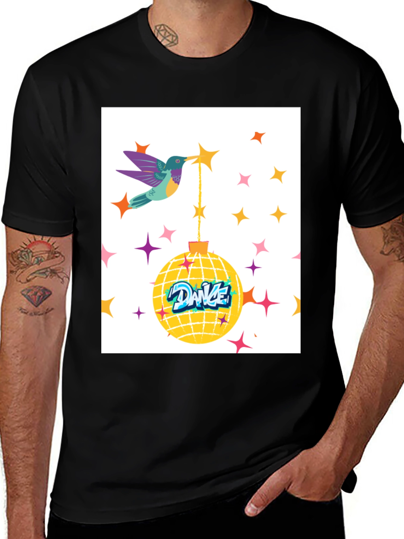 Variant 12 of Hummingbird Dance Disco Graphic Tee