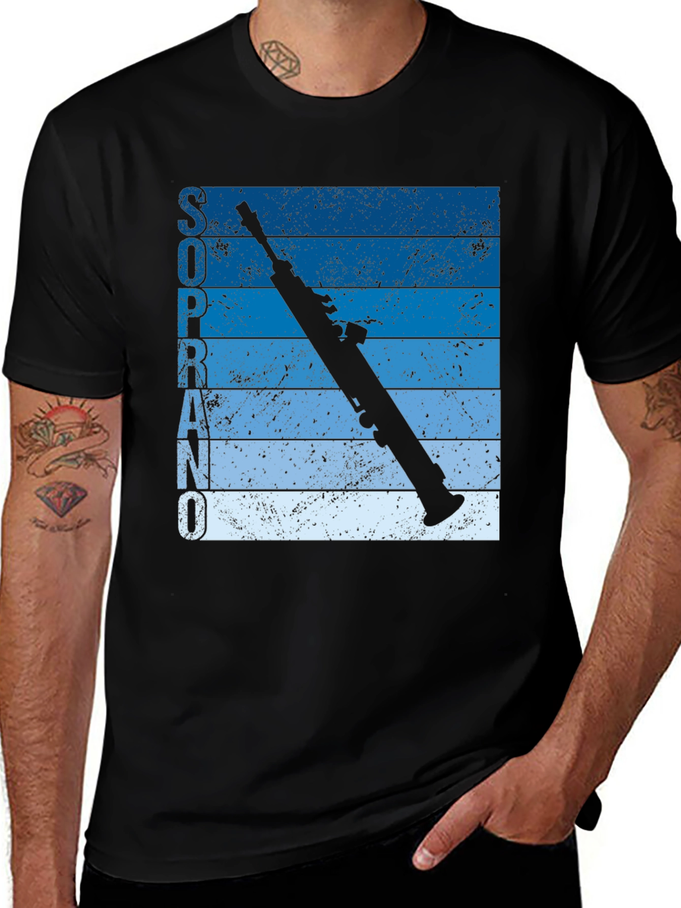 Variant 18 of Soprano Clarinet Graphic Tee - Musician's Style