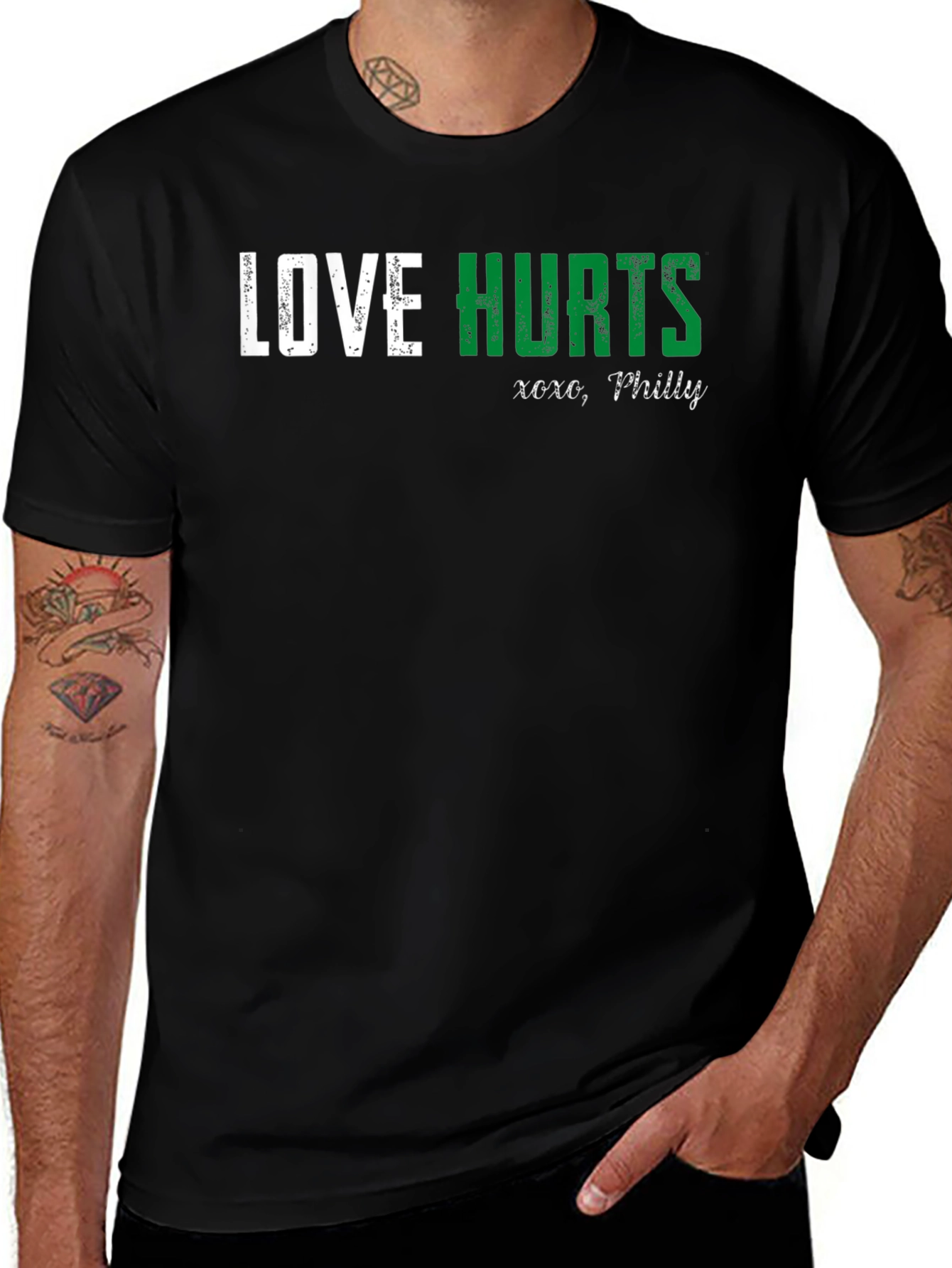 Love Hurts Philly Graphic Tee - Eagles Fan Shirt
