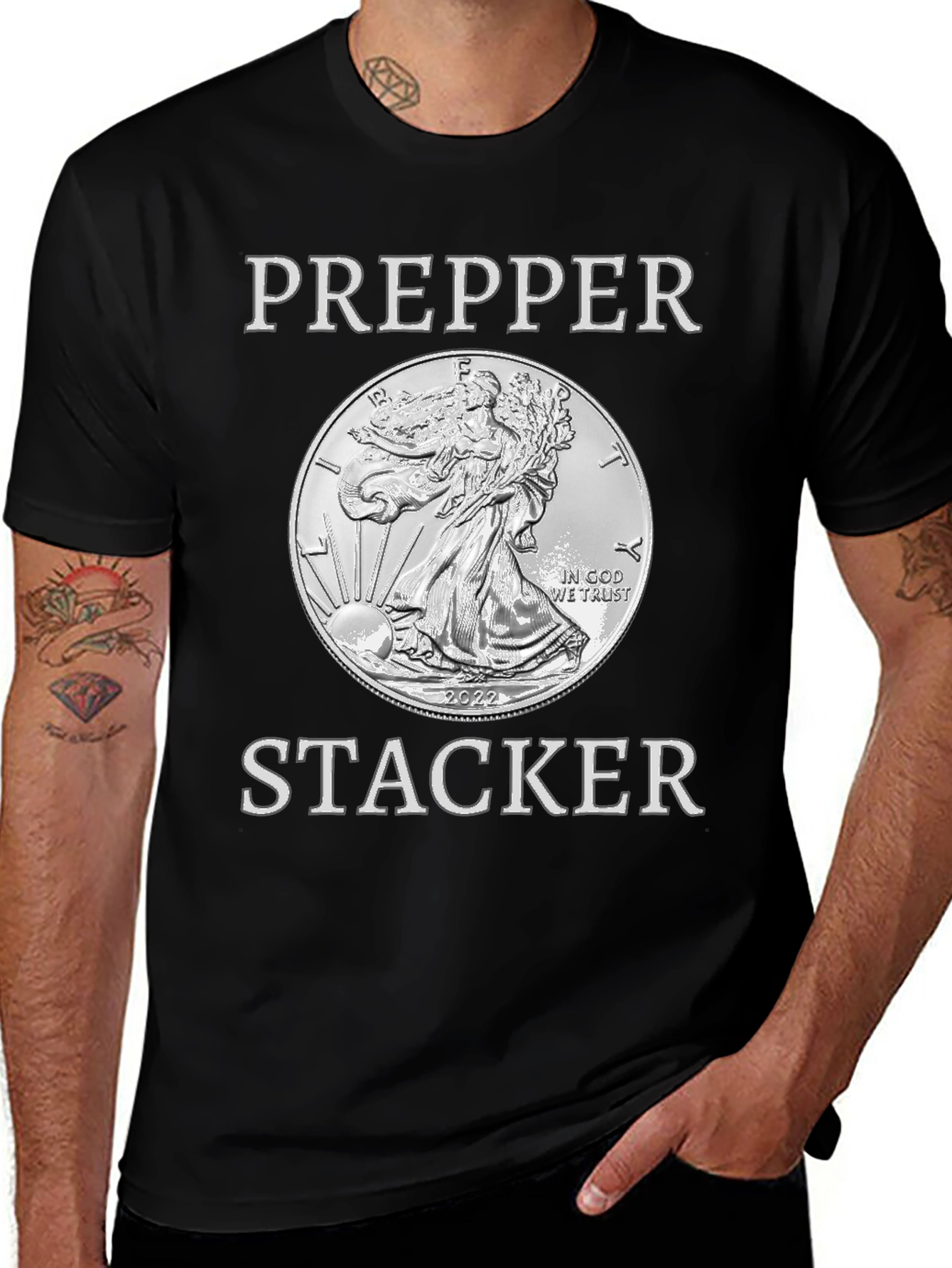 Prepper Stacker 2022 Silver Coin T-Shirt