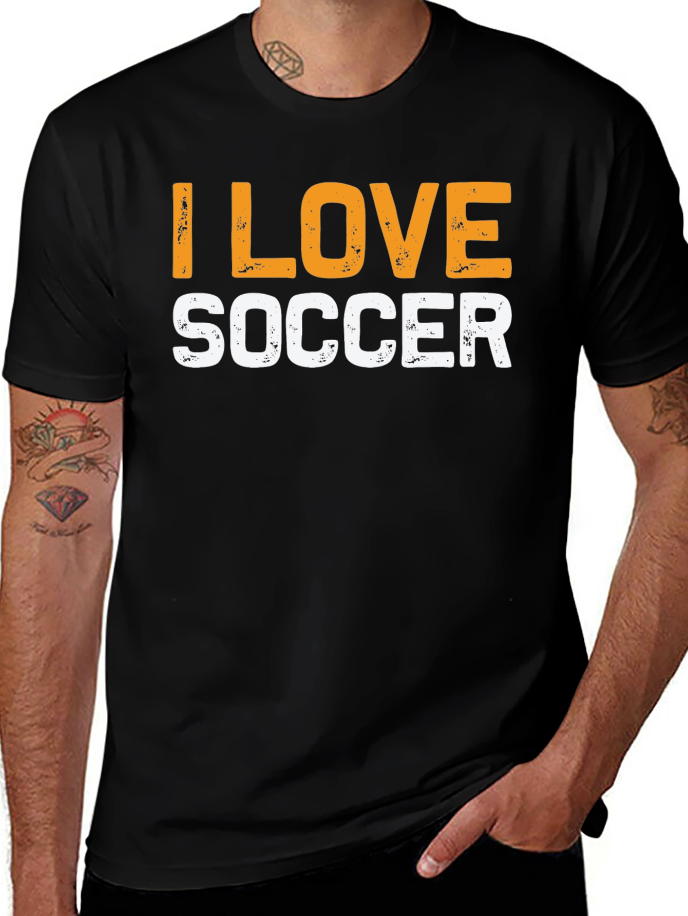 Variant 15 of I Love Soccer Graphic T-Shirt