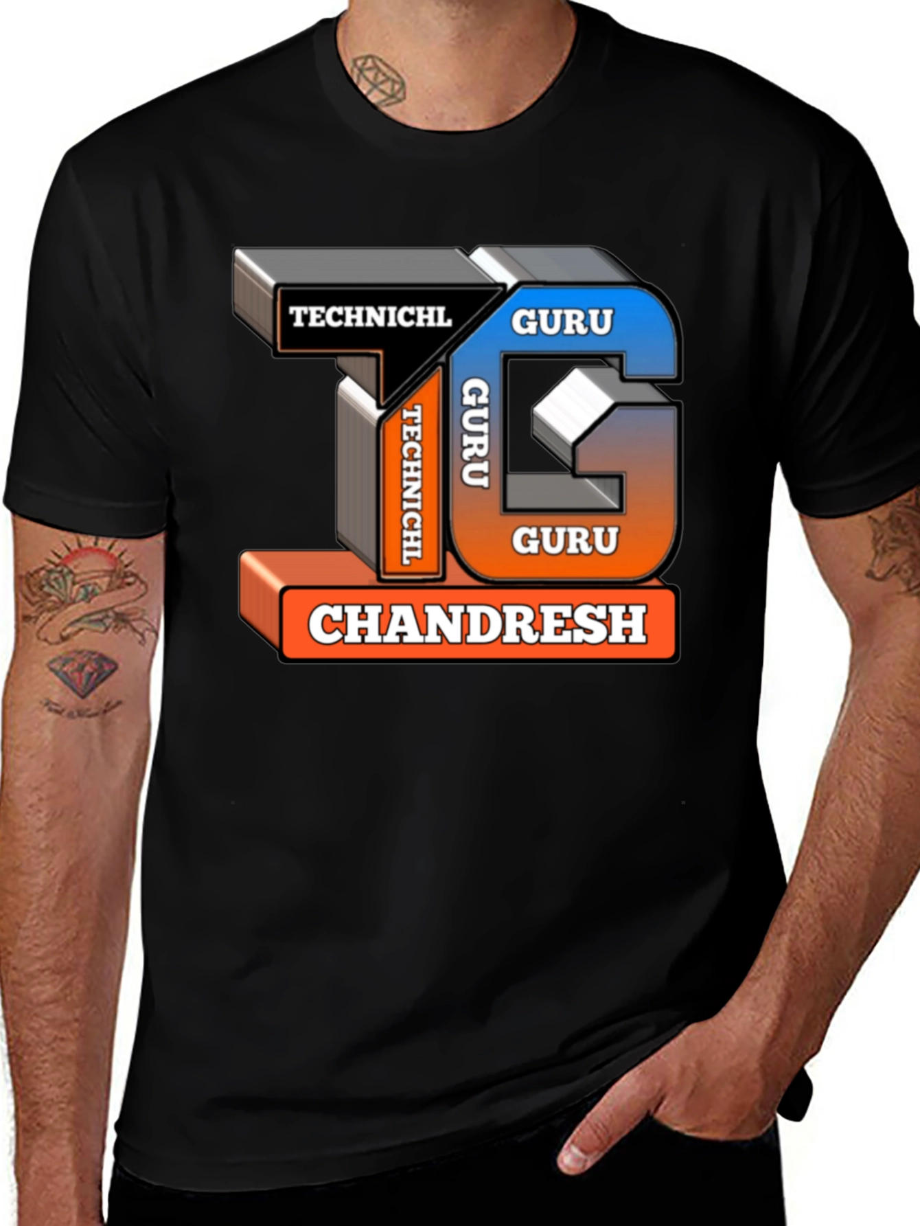 Variant 23 of Technical Guru Chandresh T-Shirt