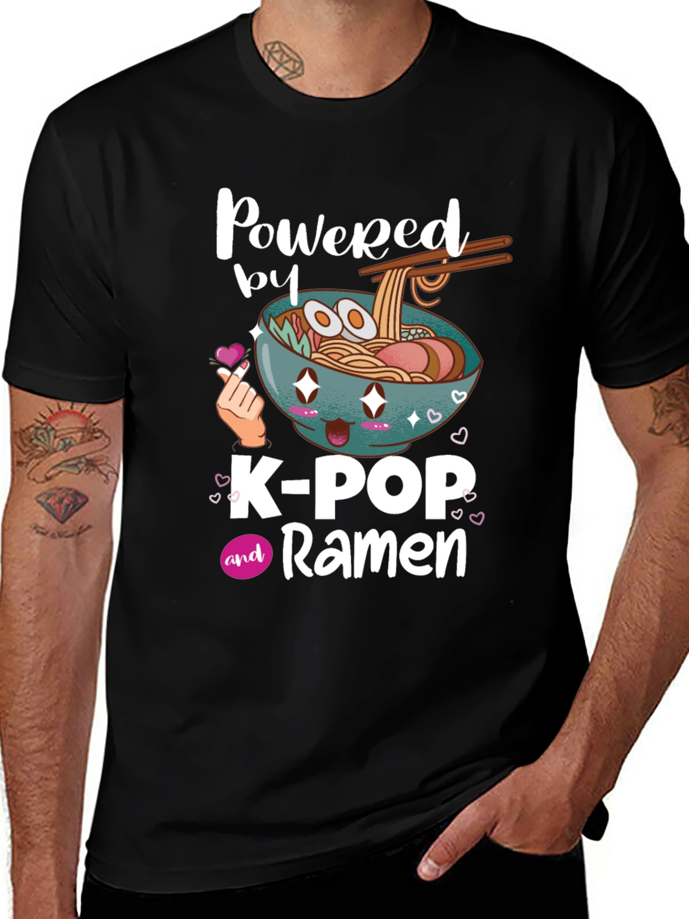 K-Pop and Ramen Graphic T-Shirt