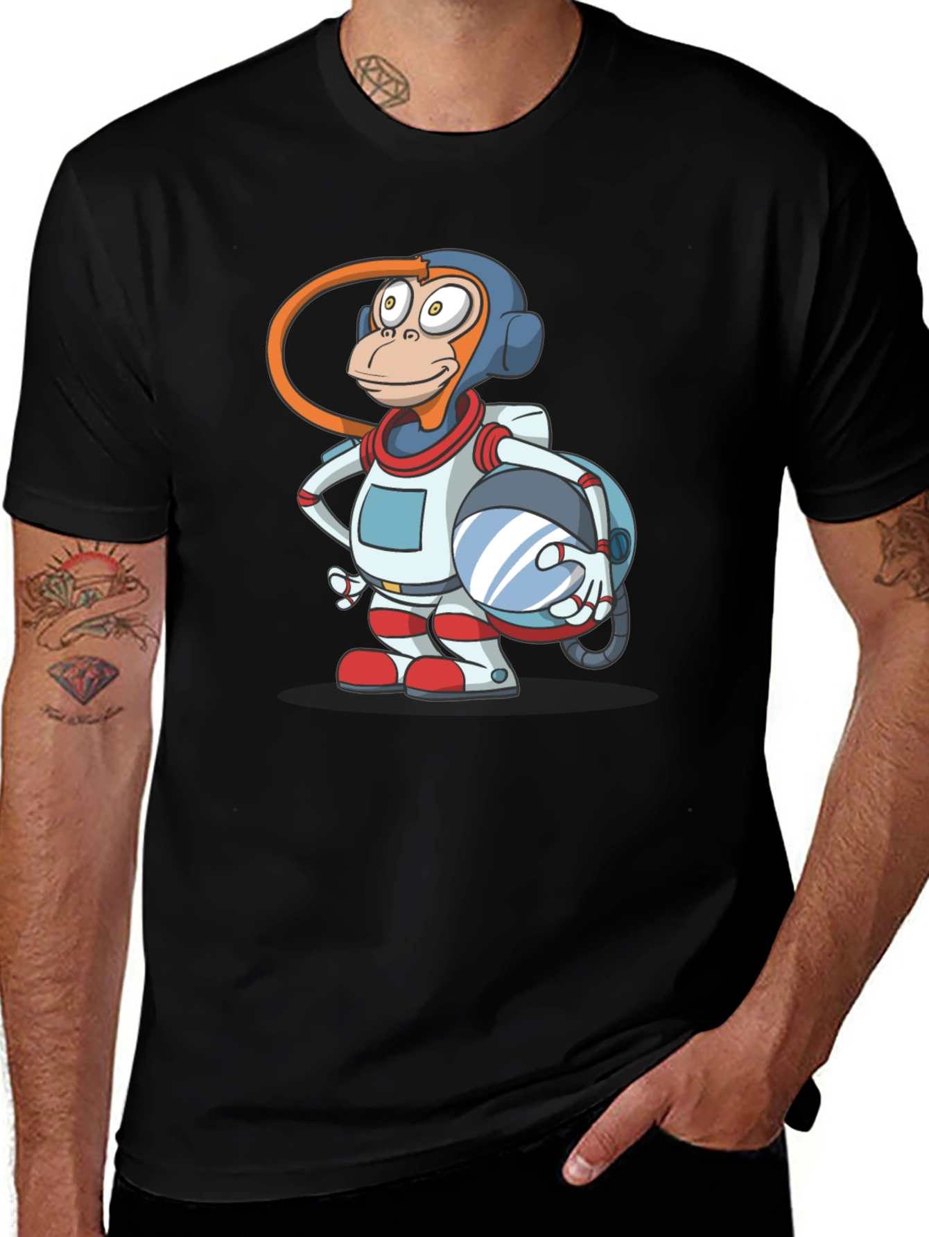 Variant 10 of Astronaut Monkey Graphic T-Shirt