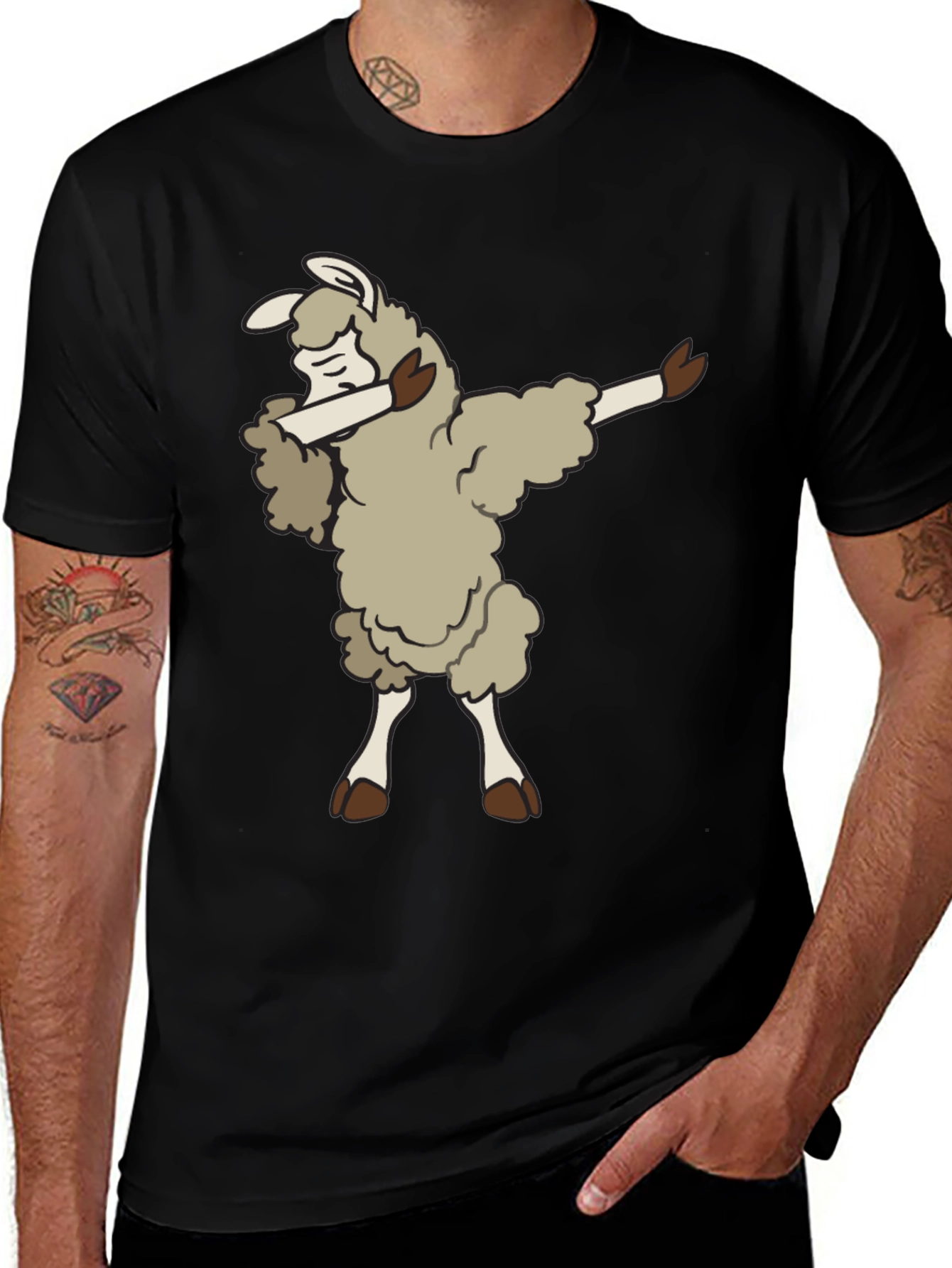 Variant 21 of Dabbing Llama T-Shirt - Fun & Unique Design