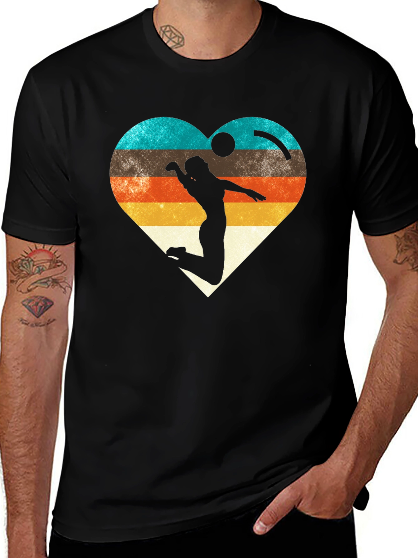 Variant 3 of Volleyball Player Heart Graphic T-Shirt