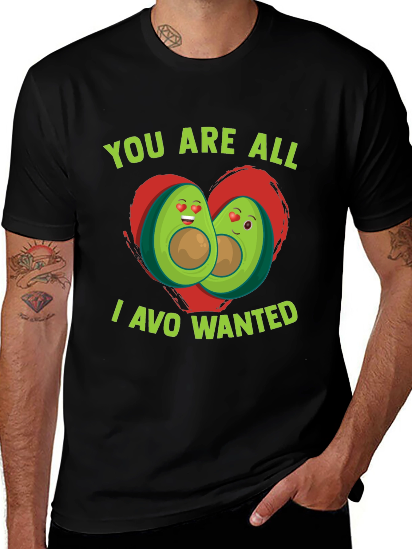 Variant 10 of Avocado Love Graphic T-Shirt - You Are All I Avo Wanted