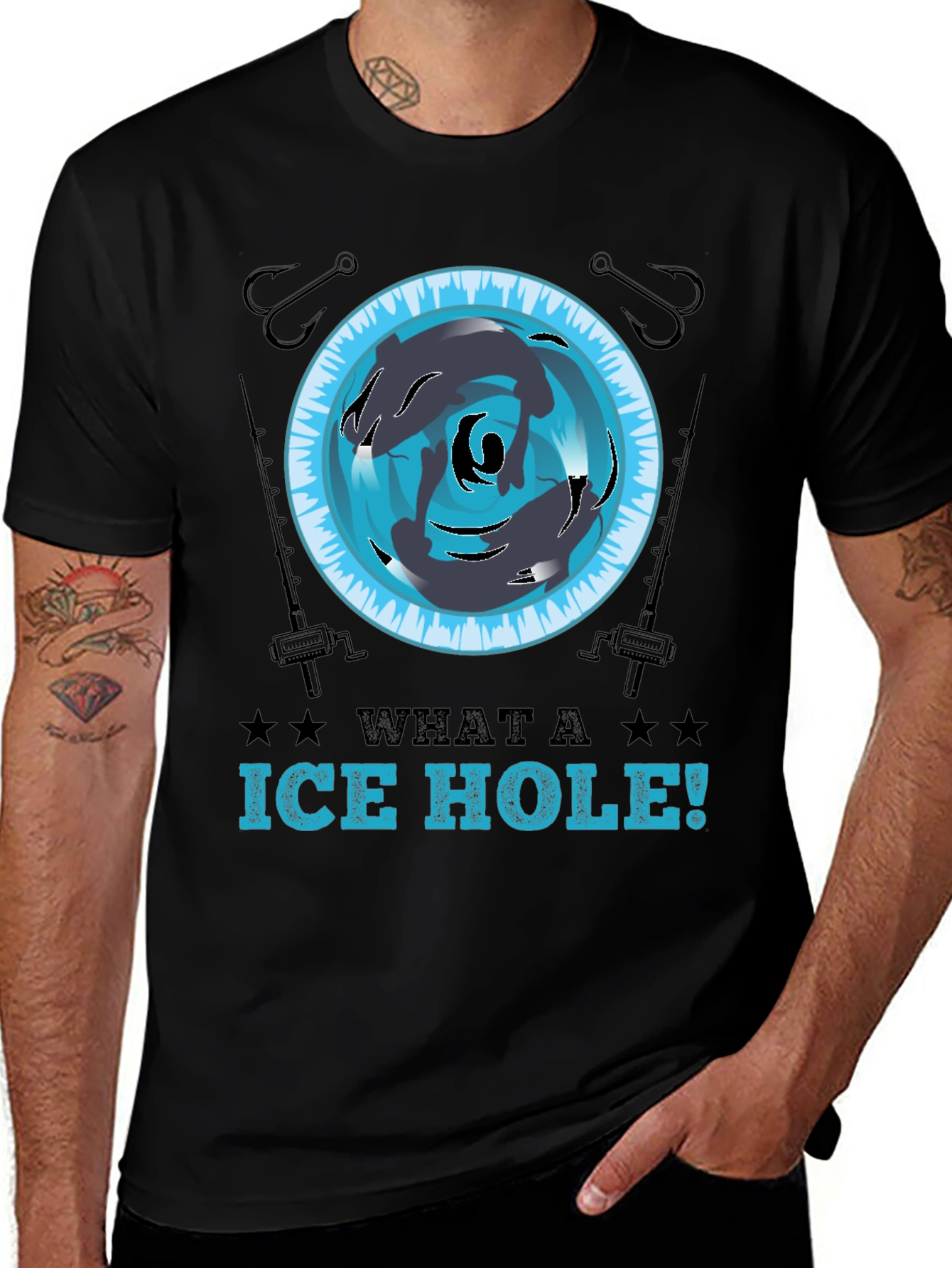 Variant 16 of Ice Hole Fishing Graphic T-Shirt