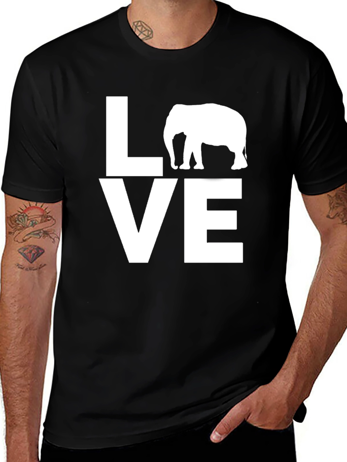 Variant 27 of Elephant LOVE Graphic Tee - Unisex Cotton T-Shirt