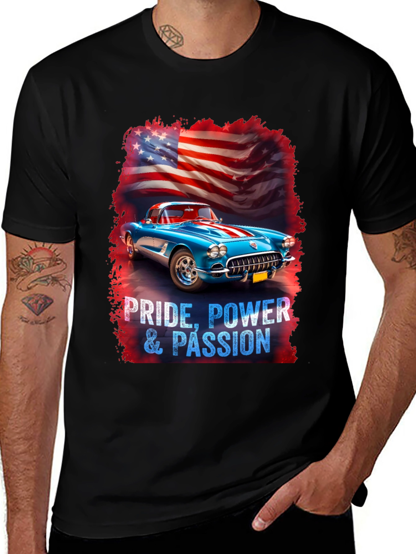 Variant 10 of Pride, Power & Passion Classic Car T-Shirt