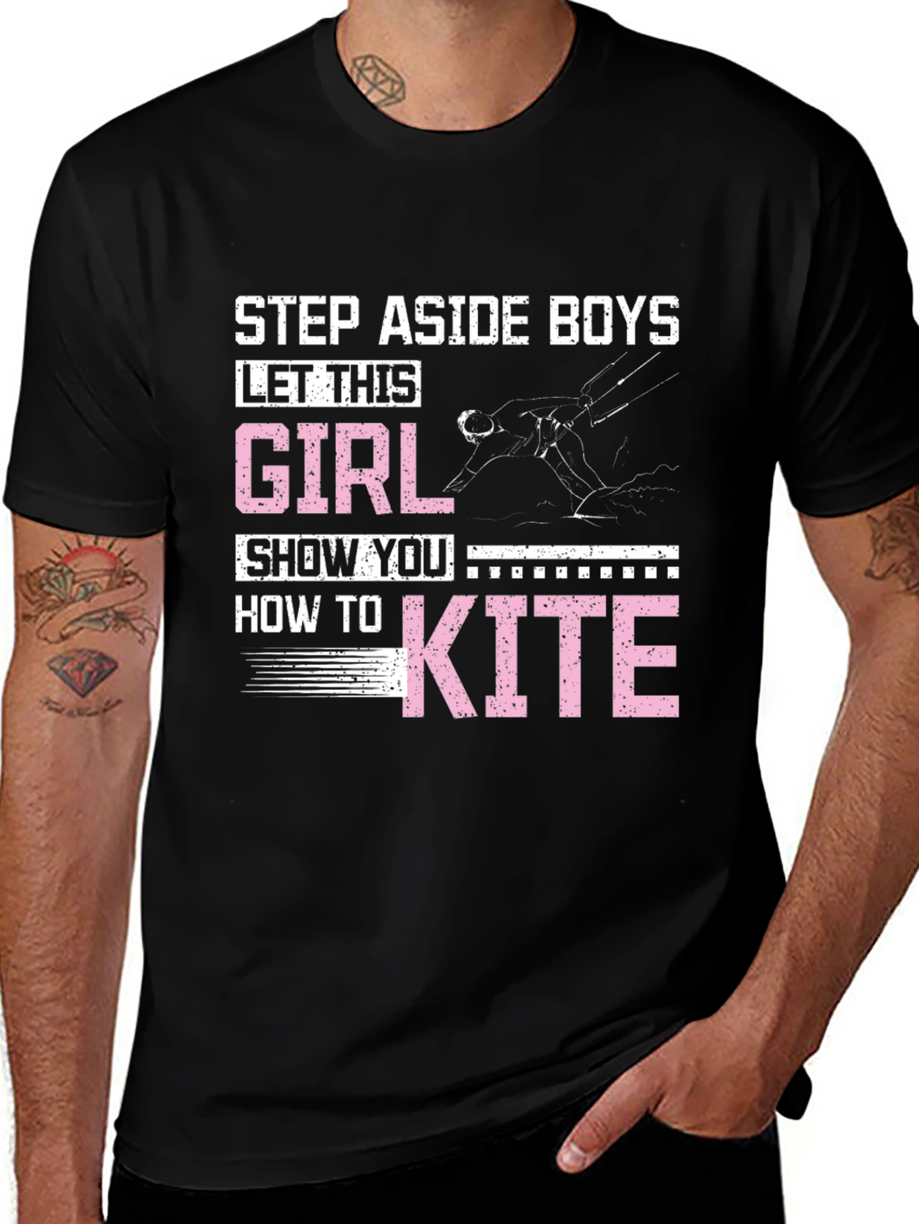 Variant 2 of Girl Kiteboarding Graphic T-Shirt