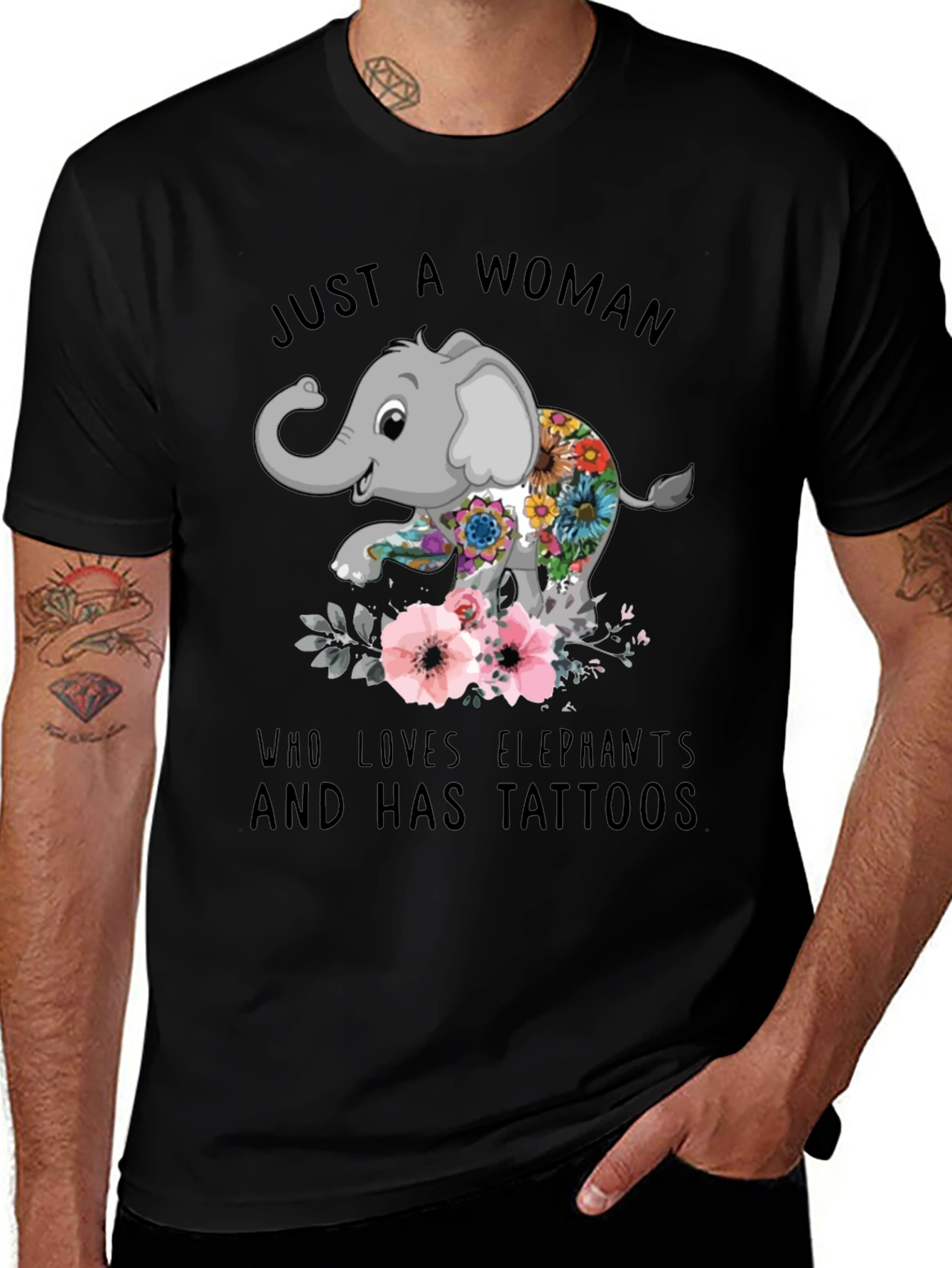 Variant 15 of Elephant & Tattoo Lover T-Shirt