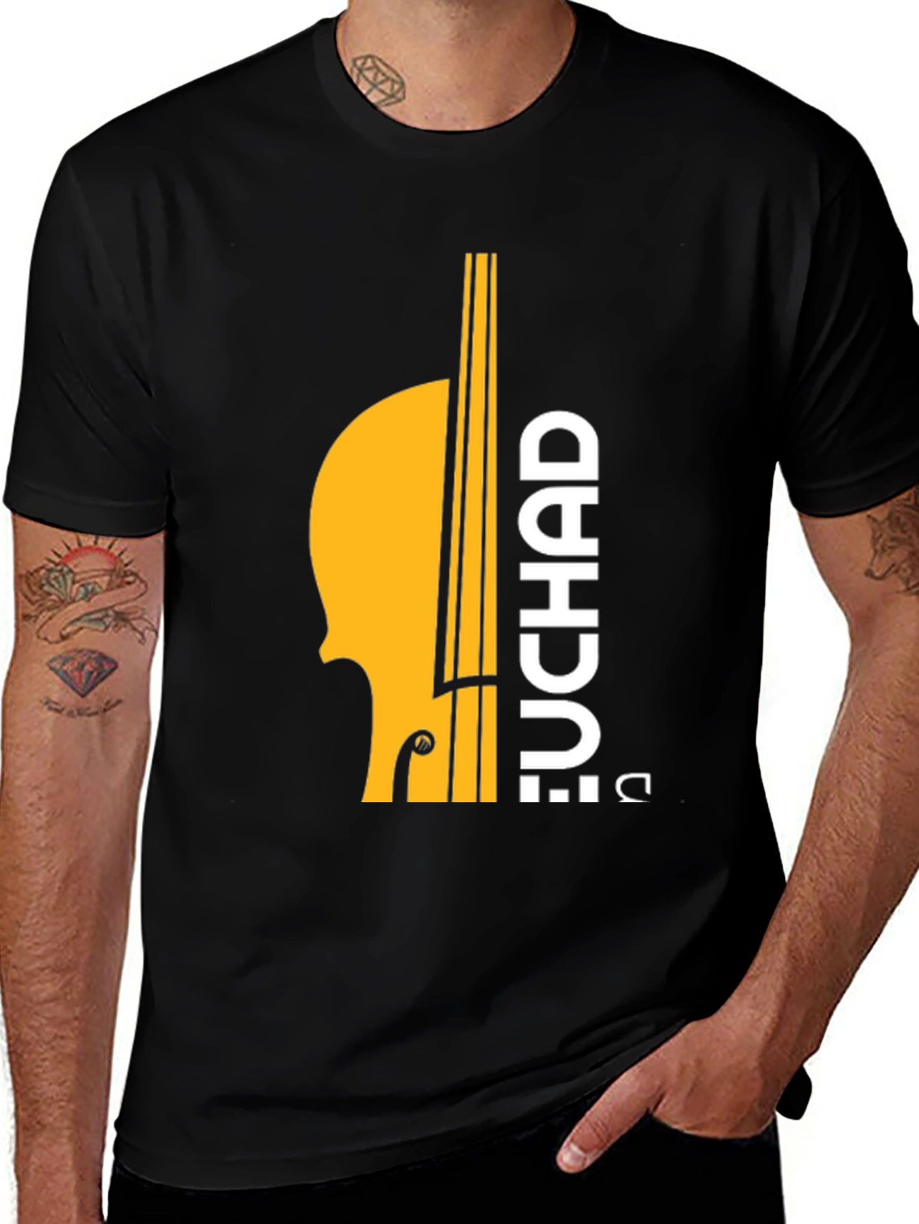 Variant 8 of Chad Bass Player T-Shirt - Musical Graphic Tee