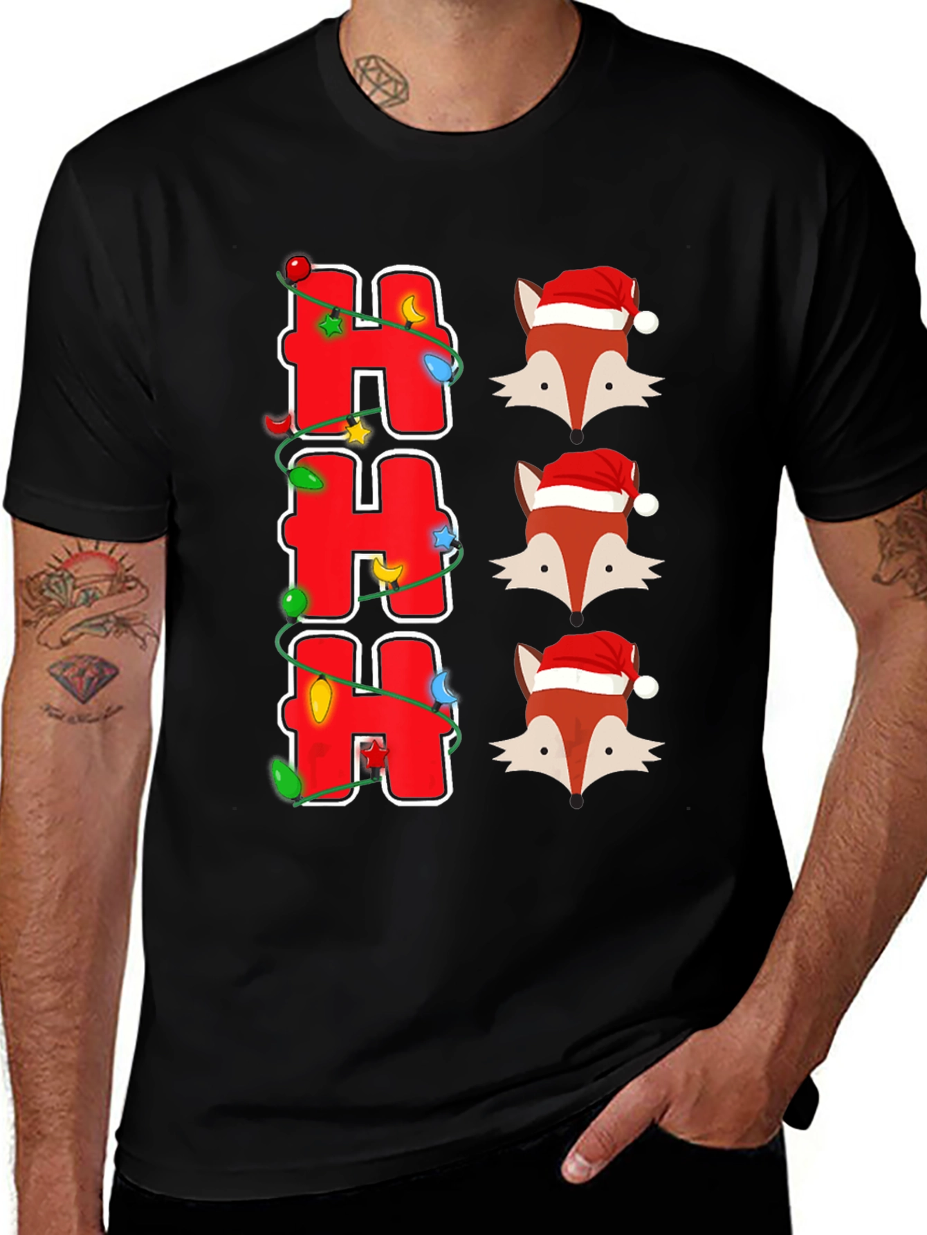 Festive Ho Ho Fox Christmas T-Shirt