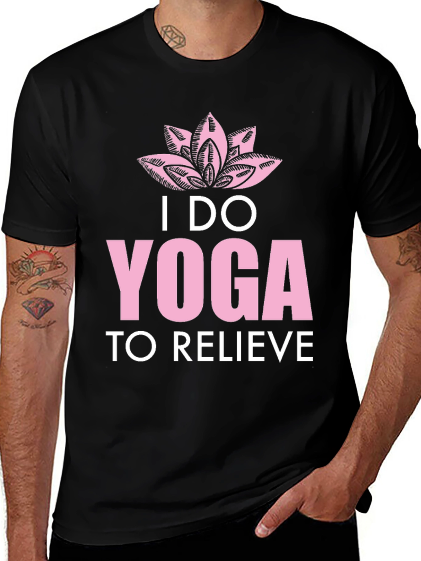 Variant 9 of Yoga Graphic Tee - I Do Yoga to Relieve