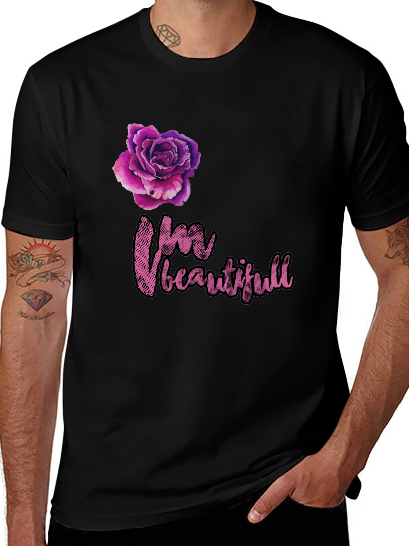 Variant 17 of I'm Beautiful Rose Graphic T-Shirt