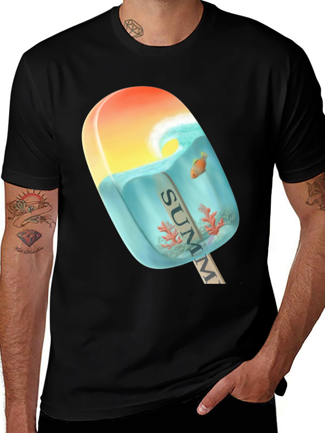 Variant 22 of Summer Popsicle Graphic Tee - Beach Vibe T-Shirt