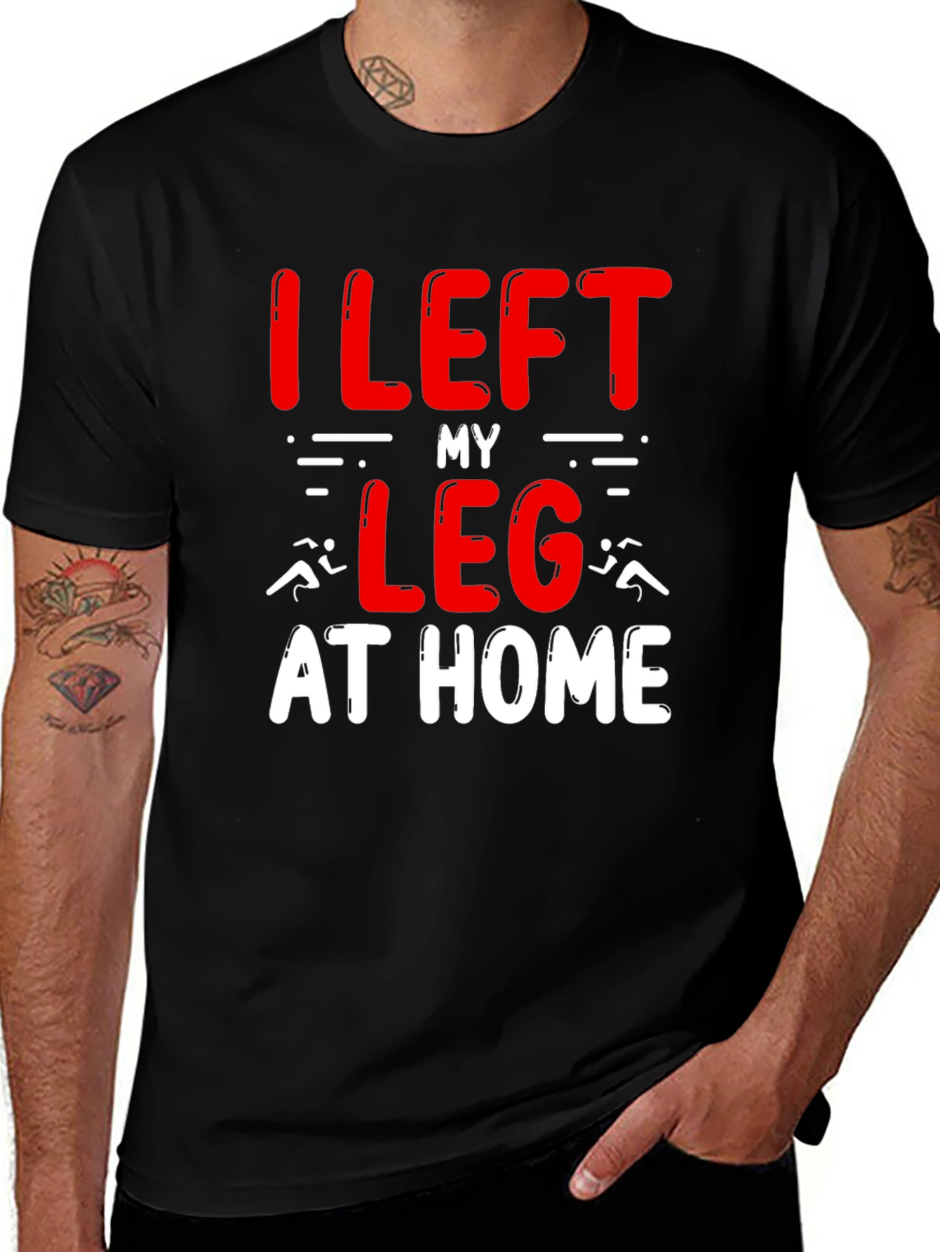Variant 17 of I Left My Leg At Home T-Shirt Funny Runner