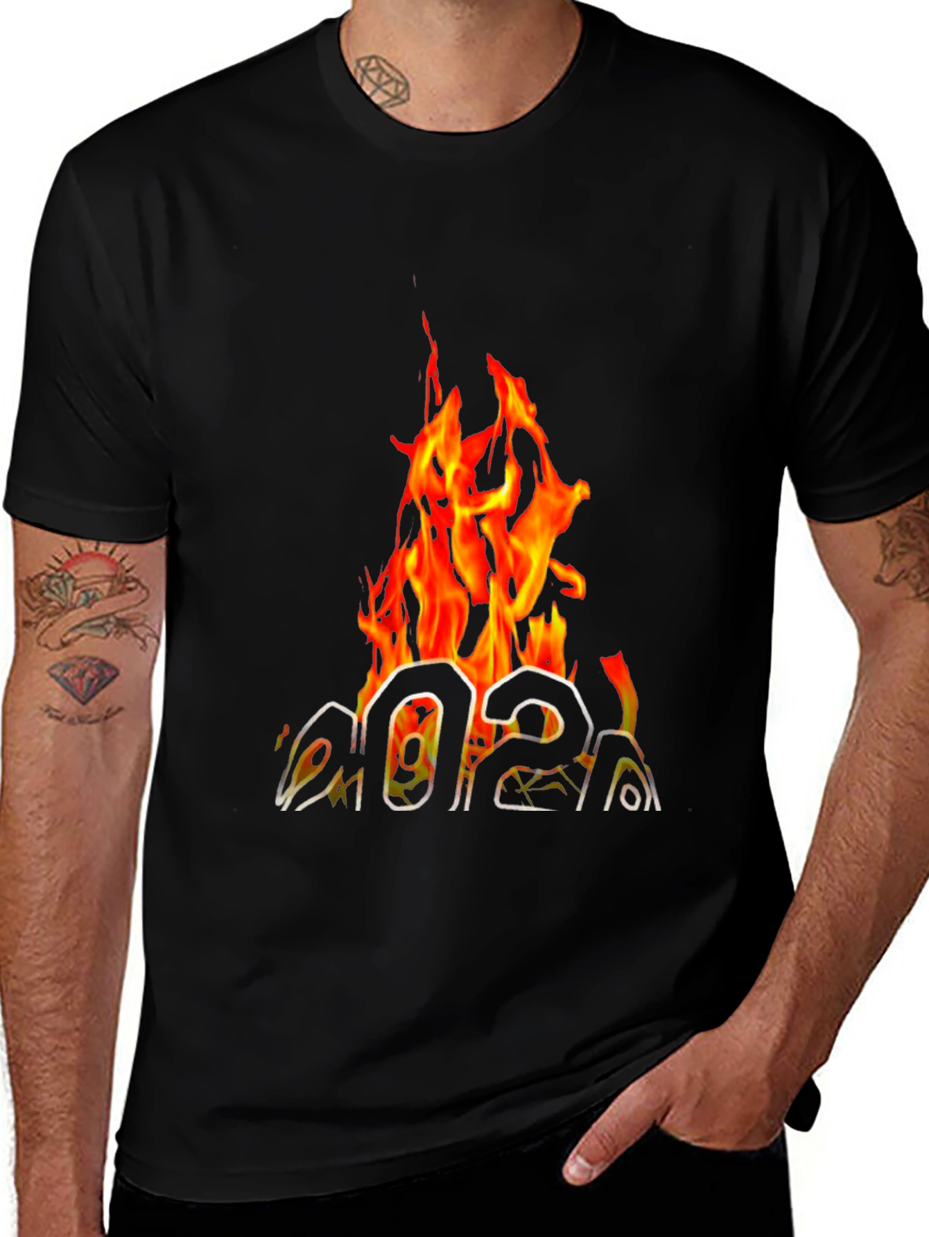 Variant 23 of Fiery 2021 Graphic Tee - Black Cotton T-Shirt