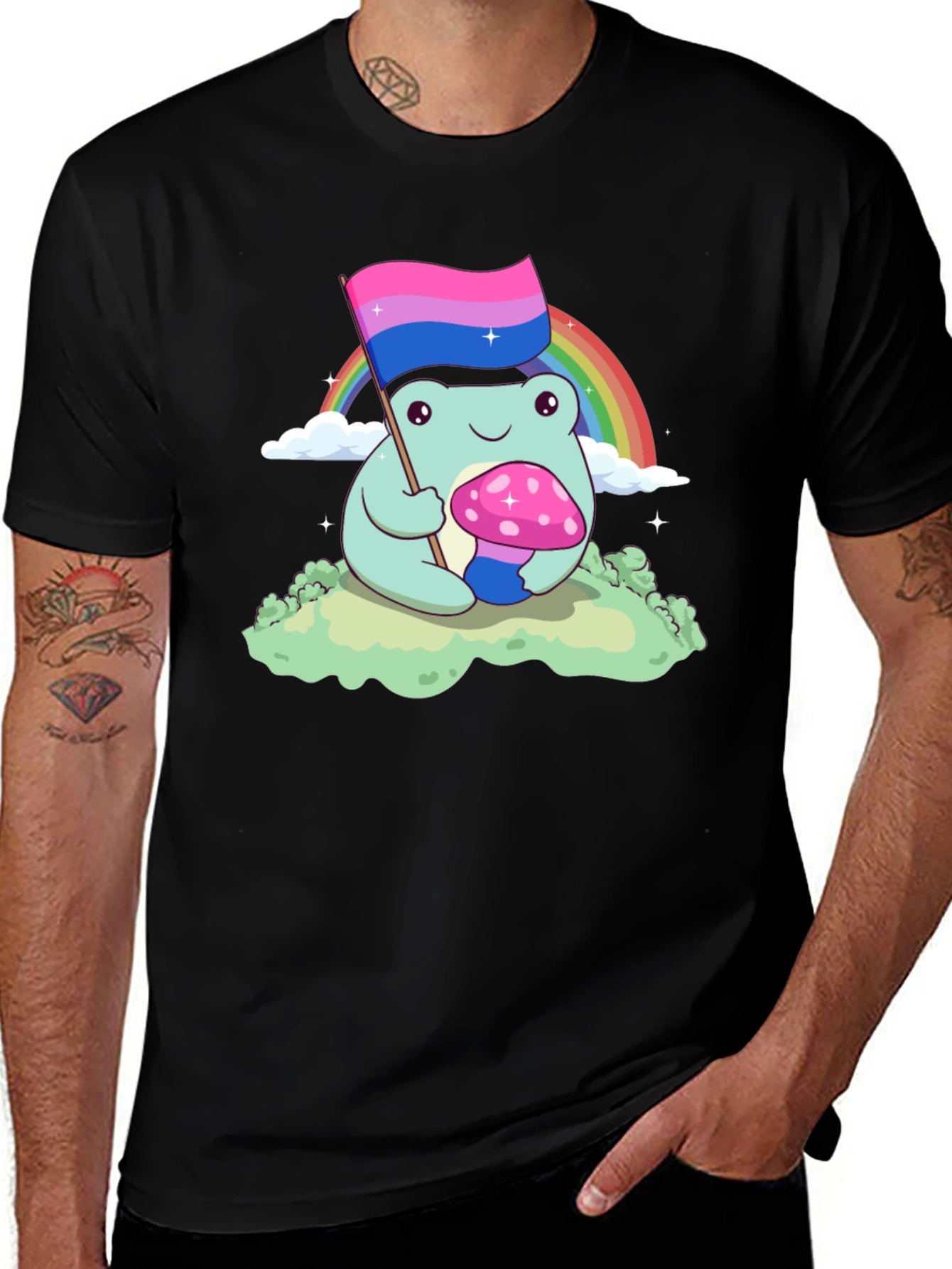 Variant 20 of Bisexual Pride Frog Graphic T-Shirt