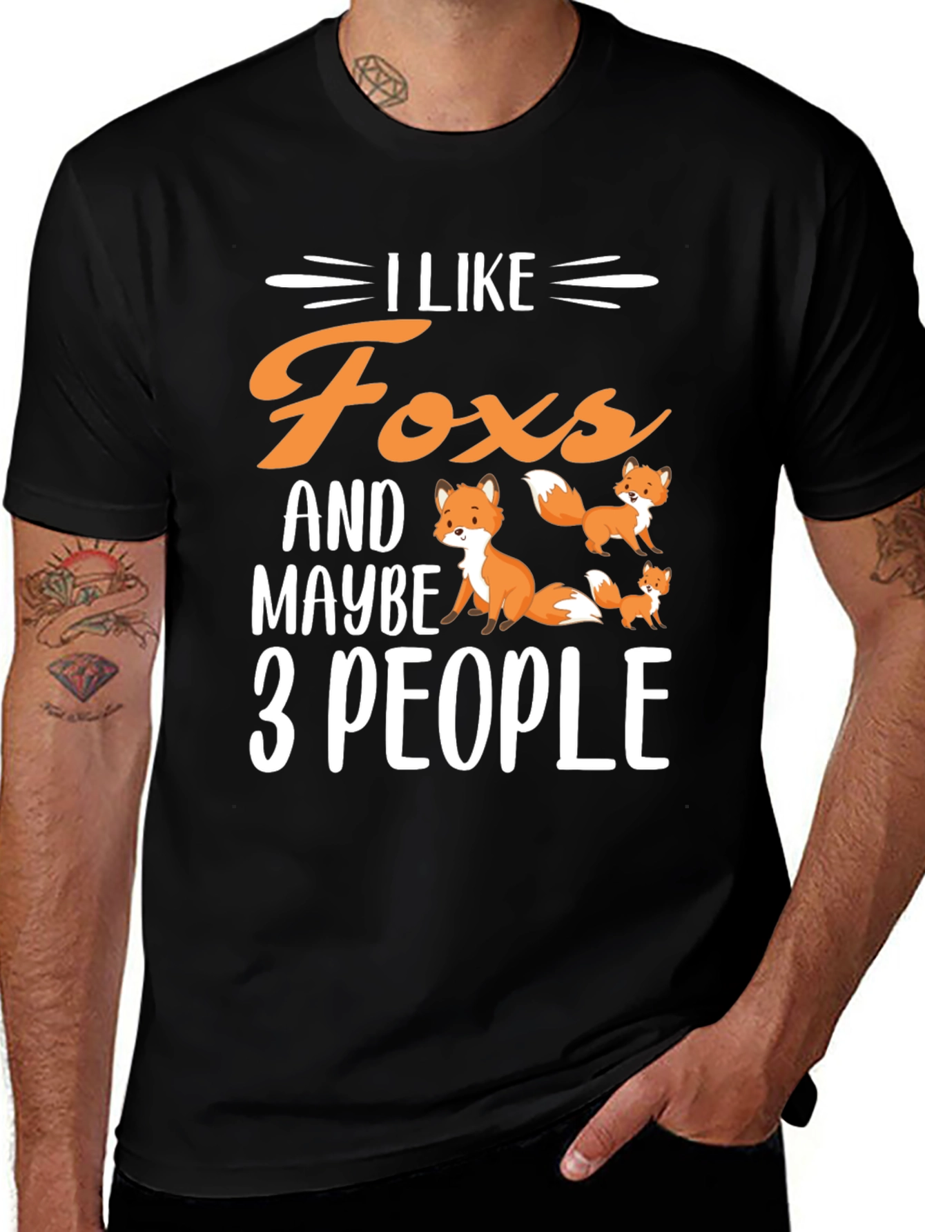 Variant 8 of I Like Foxes & Maybe 3 People T-Shirt