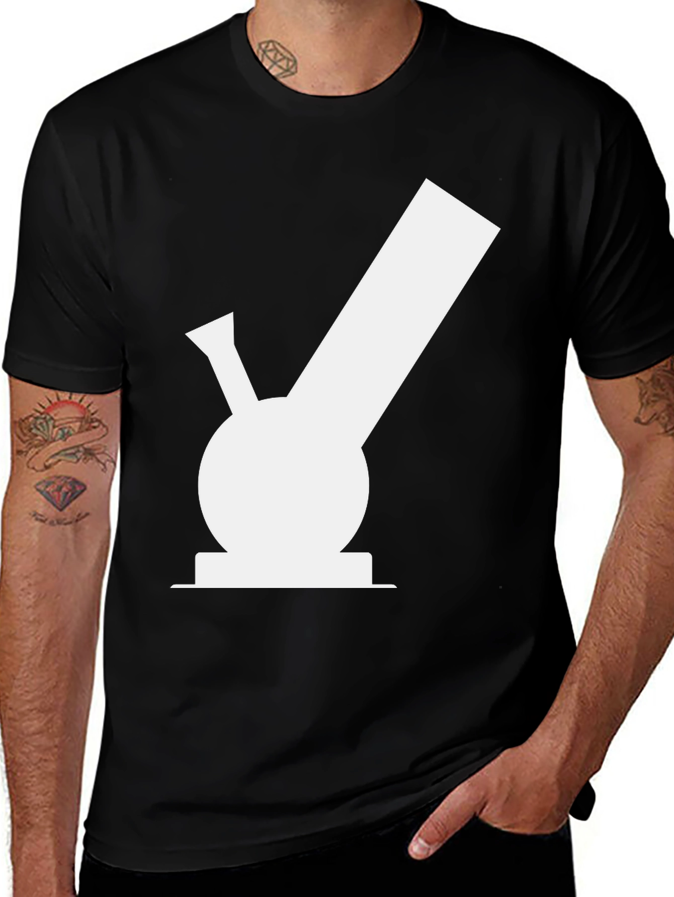 Variant 9 of Bong Graphic Tee - Black Cotton Blend