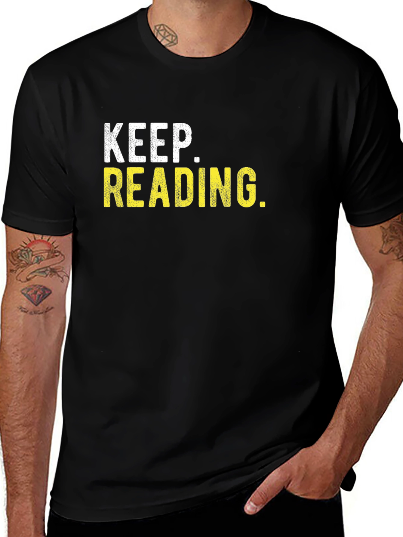 Variant 25 of Keep Reading Graphic Tee - Black T-Shirt
