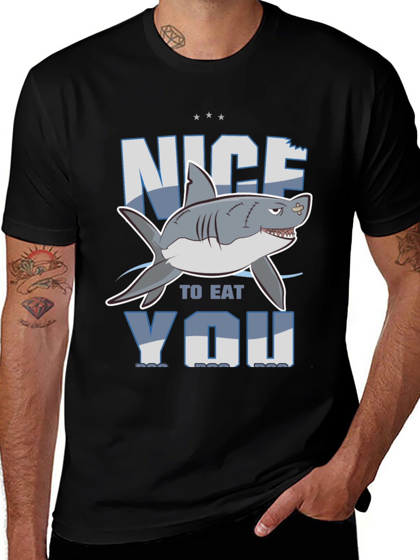 Nice to Eat You Shark Graphic T-Shirt