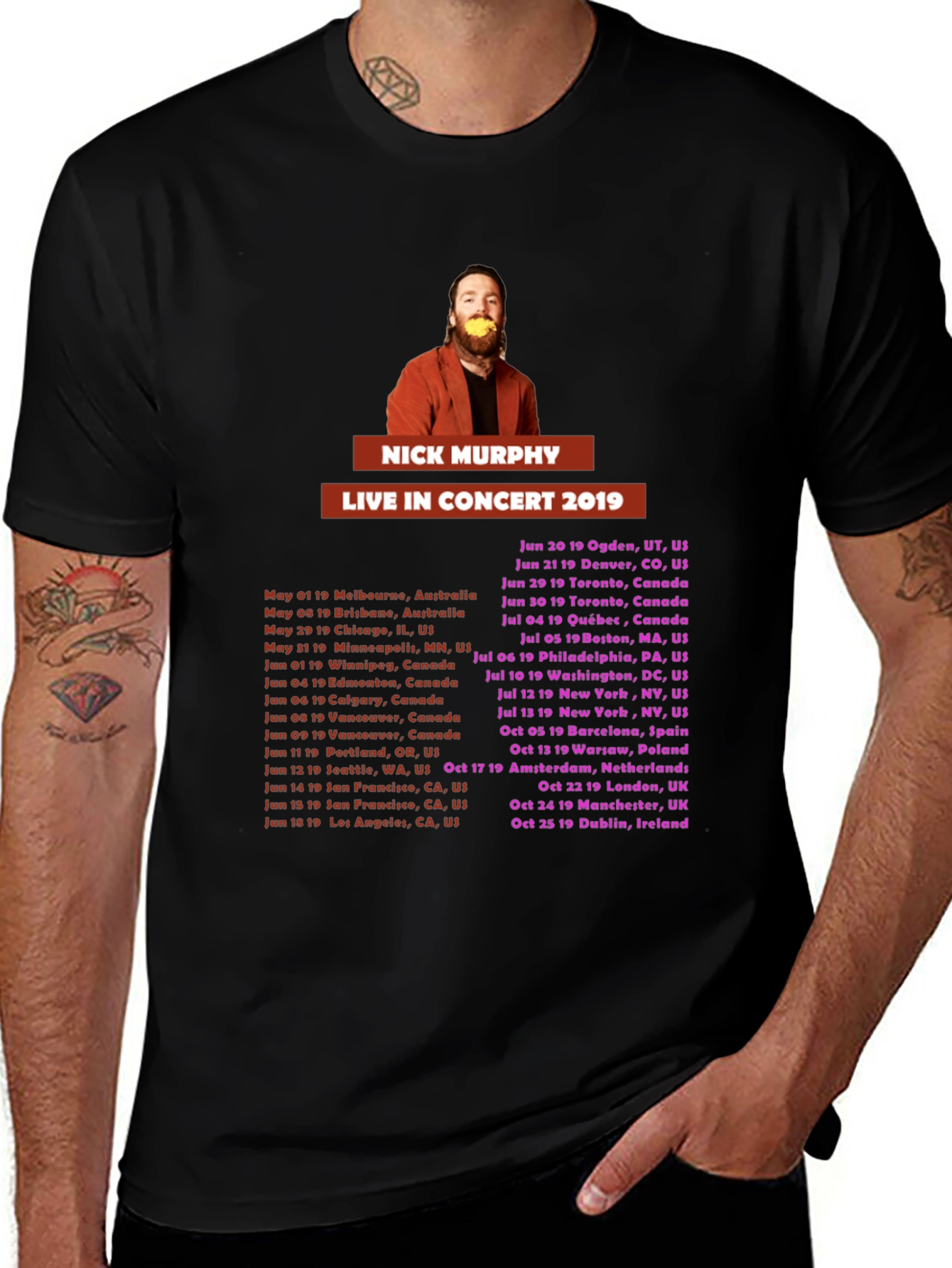 Nick Murphy Live in Concert 2019 T-Shirt