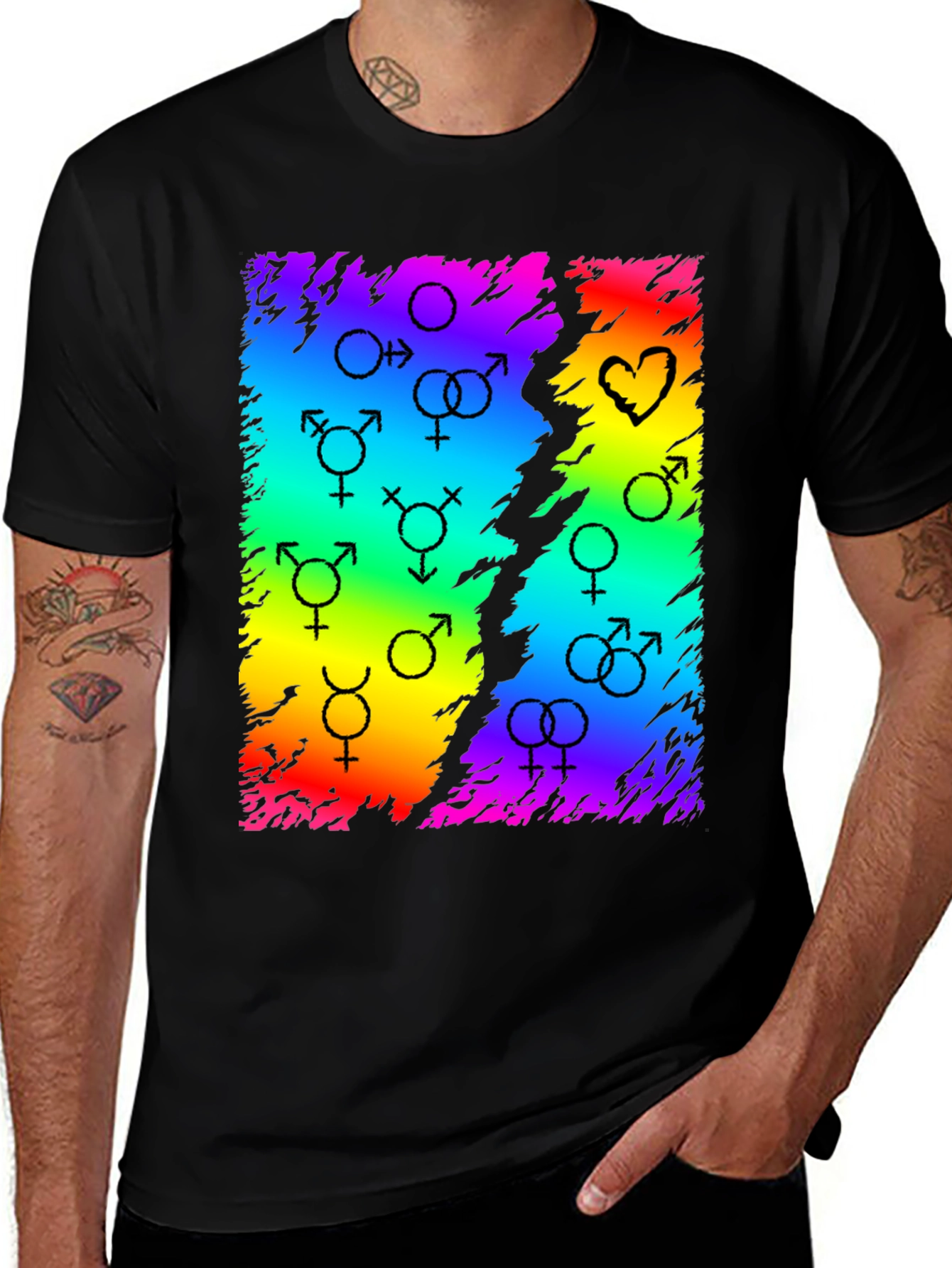 Variant 25 of Rainbow Pride Symbol Graphic Tee