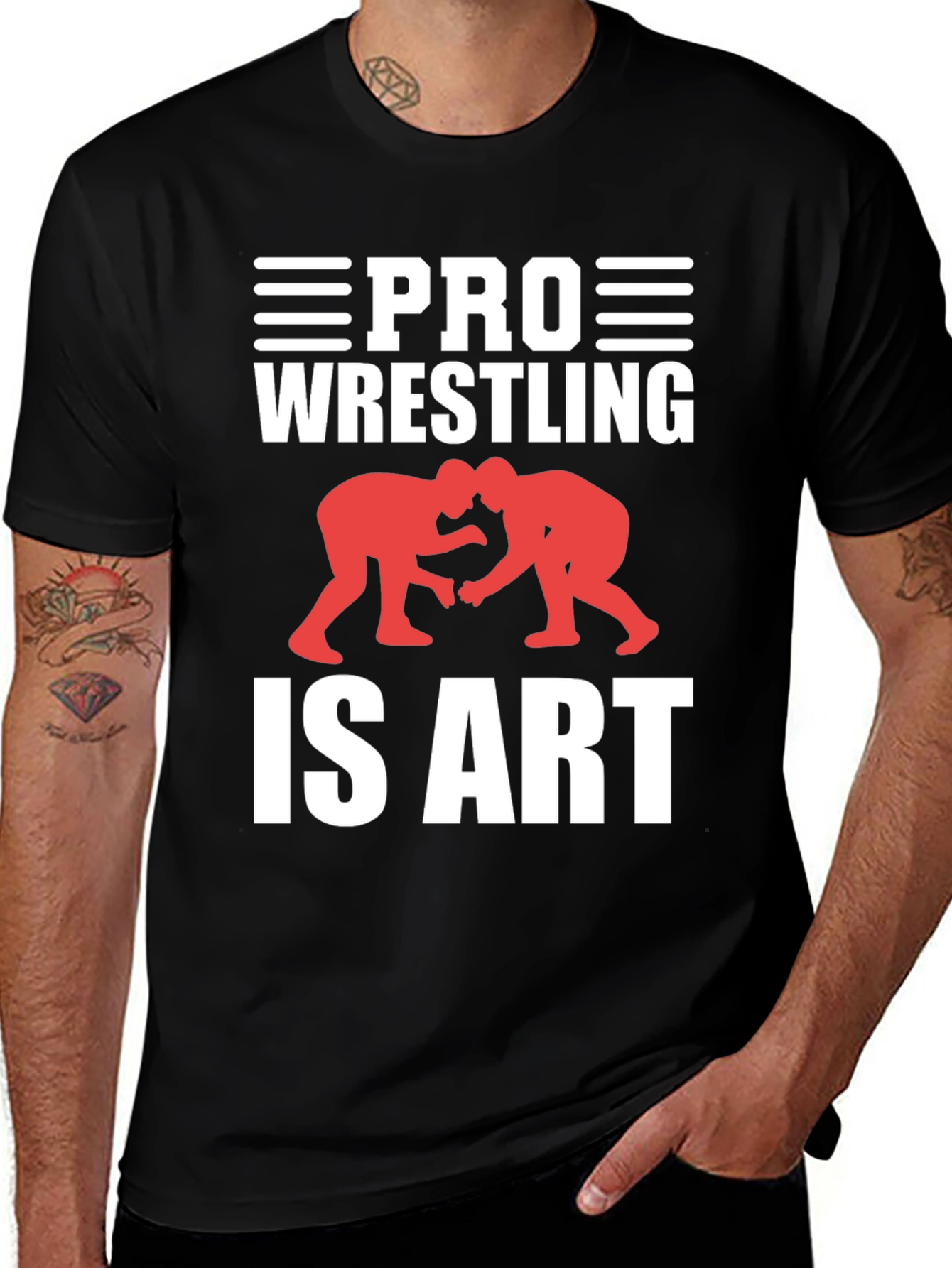 Variant 5 of Pro Wrestling is Art Graphic Tee