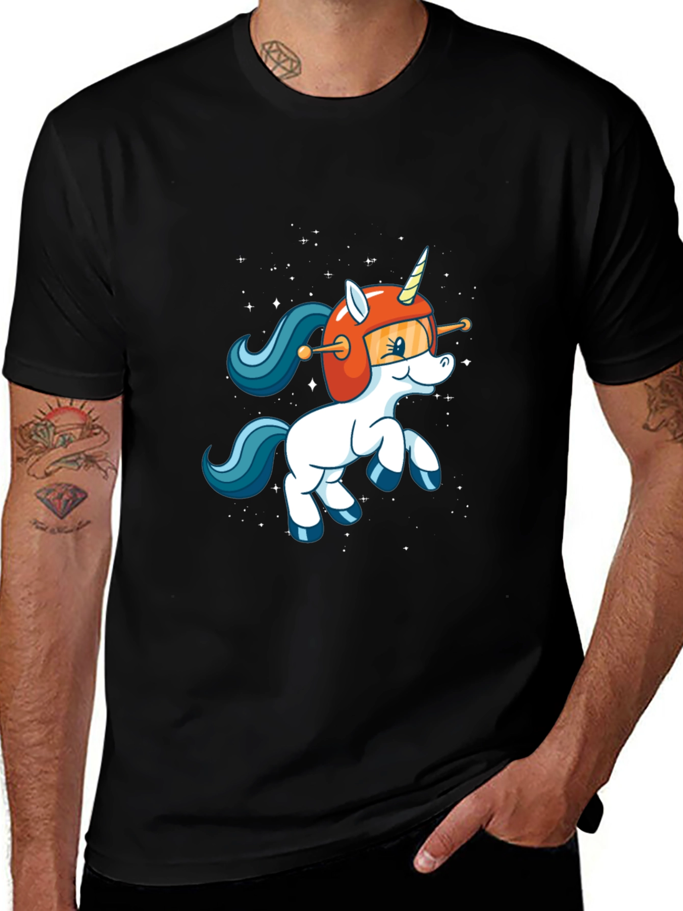 Variant 16 of Unicorn Astronaut Graphic Tee