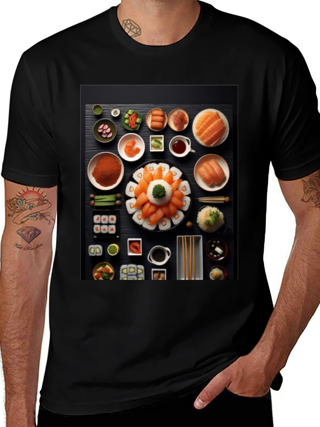 Variant 22 of Sushi Lover Black T-Shirt