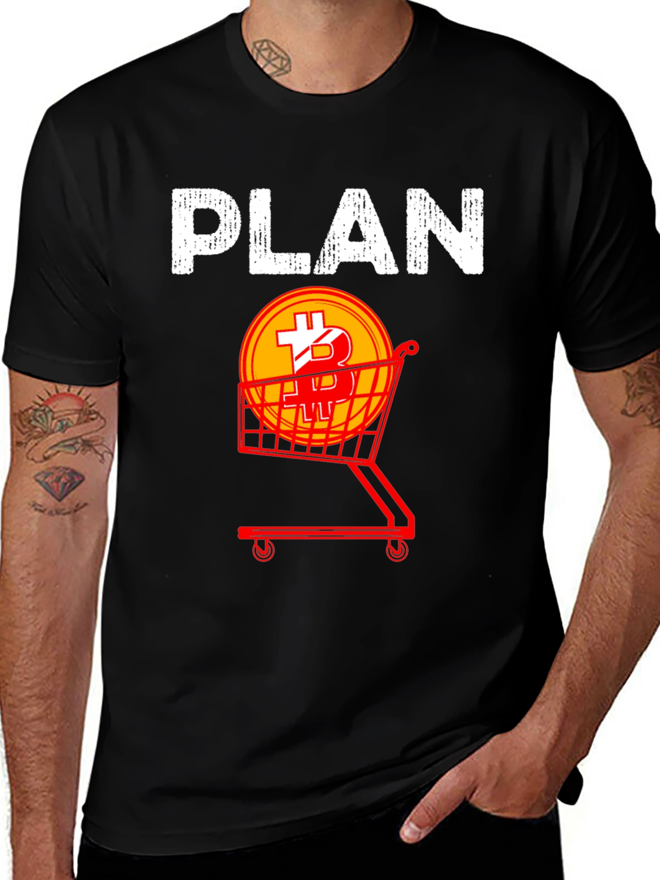 Bitcoin Shopping Plan Graphic Tee