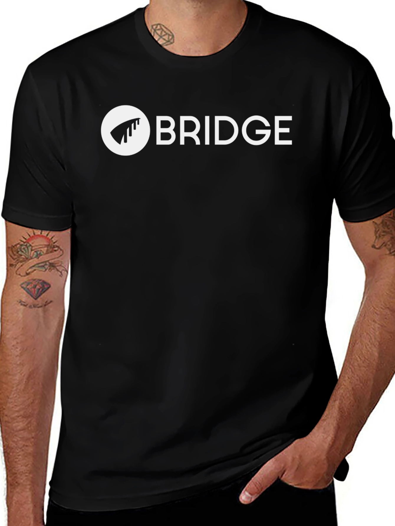 Variant 22 of Men's Black BRIDGE Graphic T-Shirt