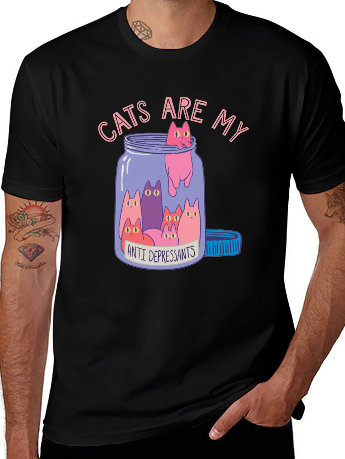 Variant 29 of Cats Are My Antidepressants Graphic Tee