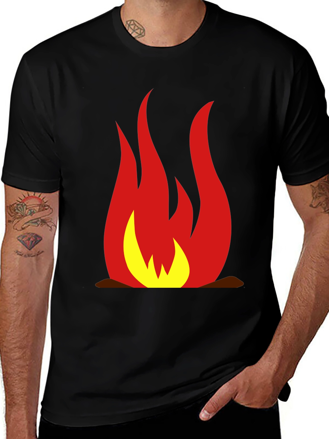 Variant 6 of Flame Graphic Tee - Bold and Stylish