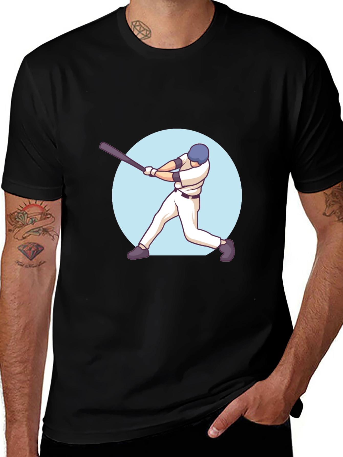 Variant 23 of Baseball Player Graphic Tee - Stylish and Comfortable