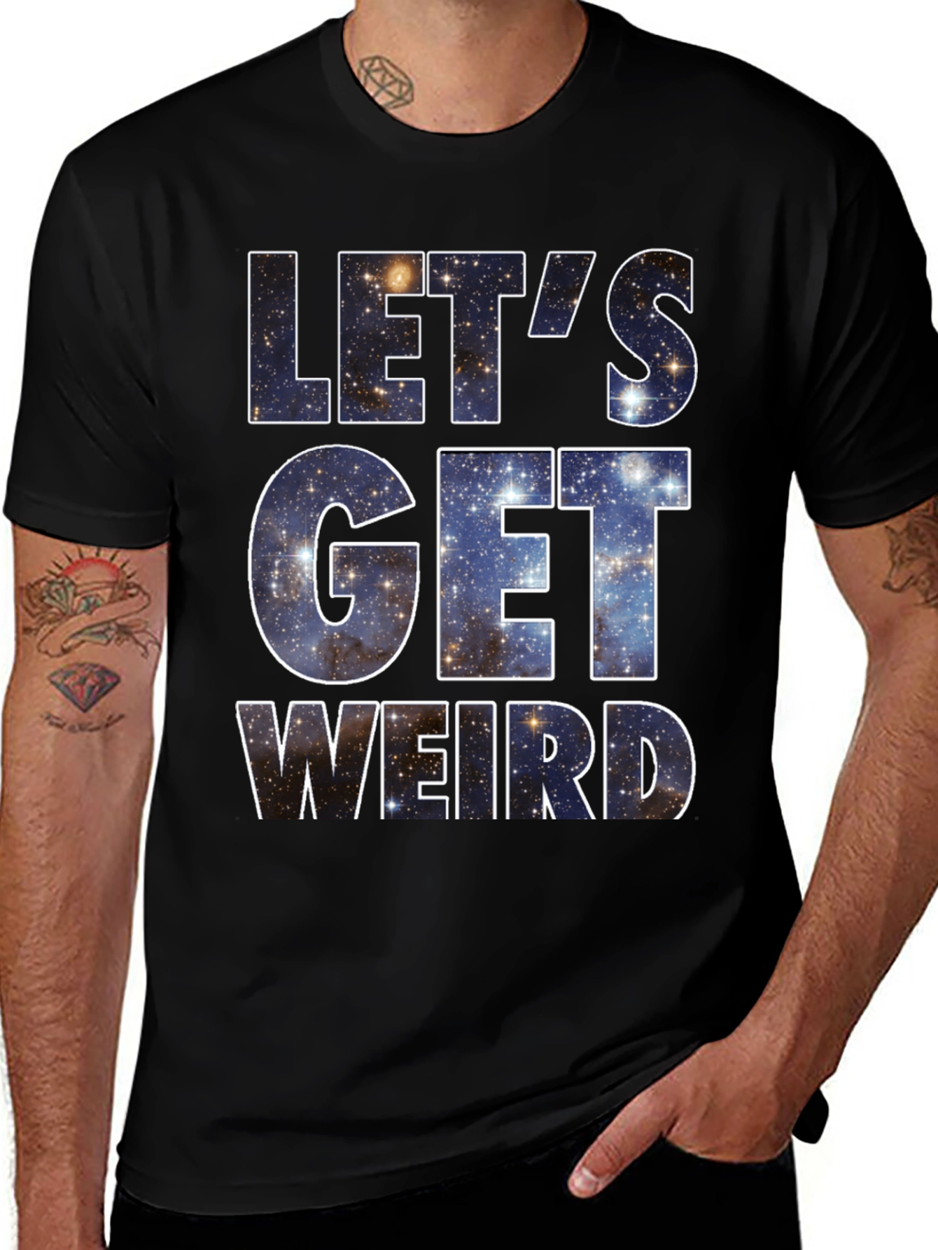 Variant 17 of Let's Get Weird Galaxy T-Shirt