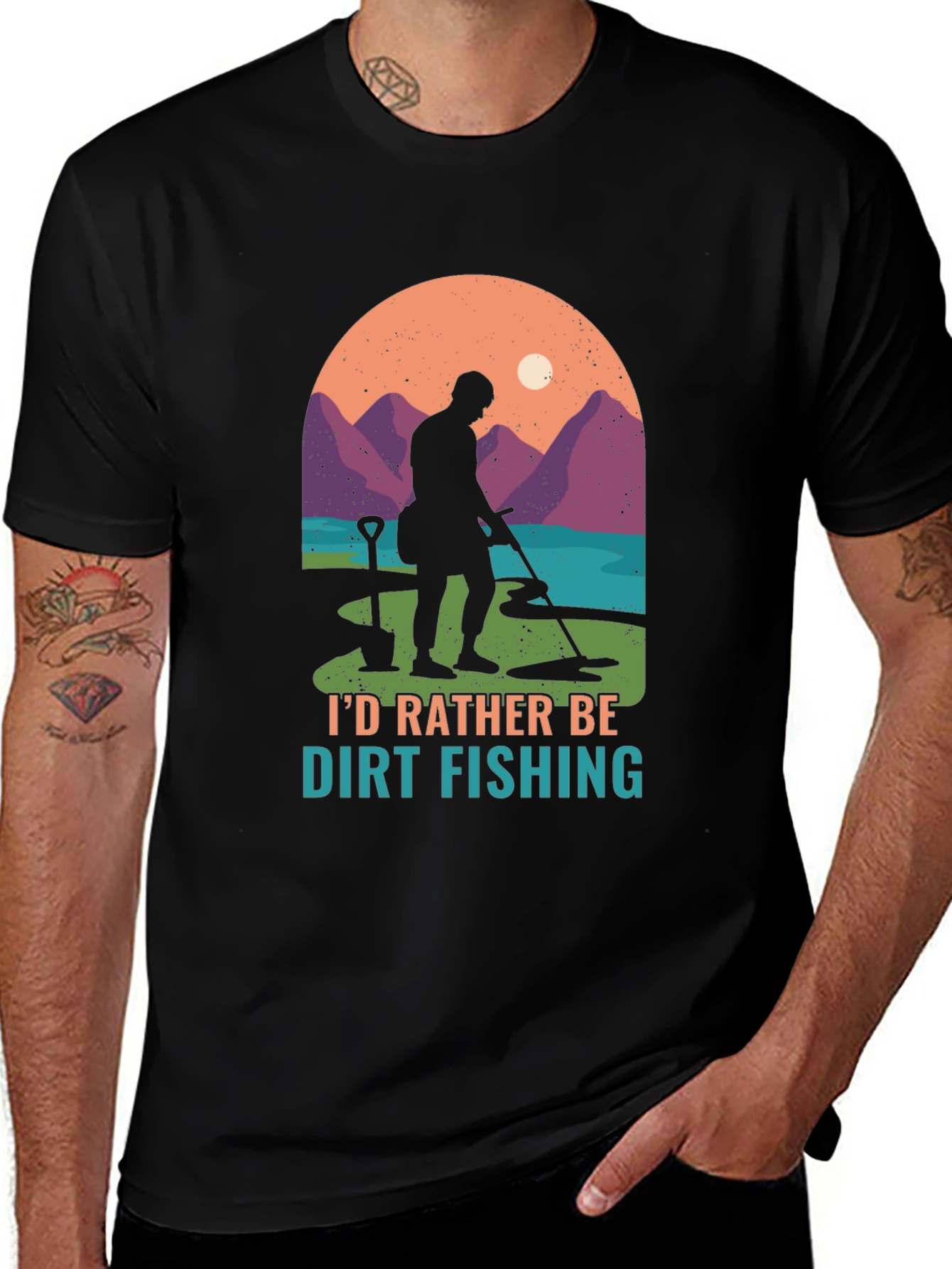 Variant 10 of Dirt Fishing T-Shirt: Metal Detecting Adventure