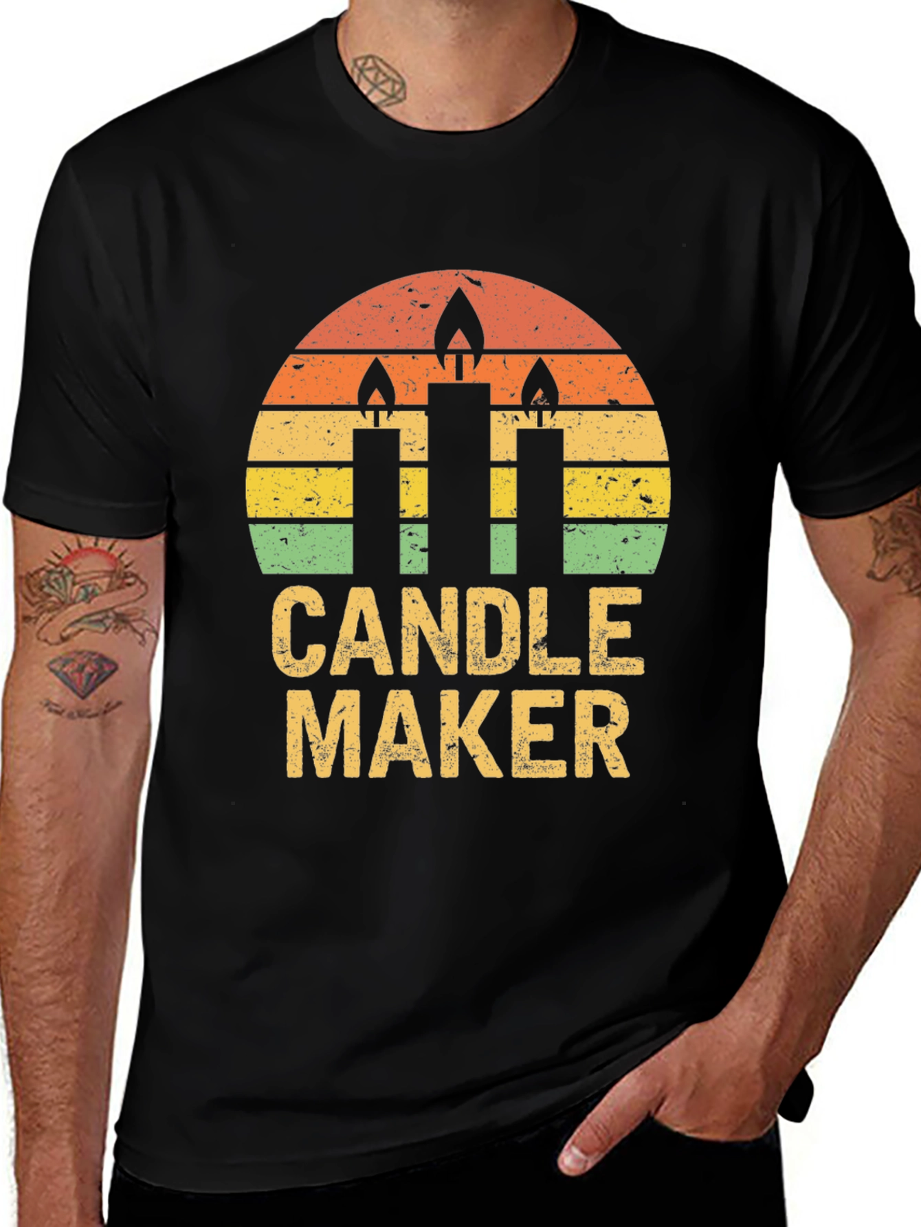 Variant 7 of Retro Candle Maker T-Shirt - Vintage Style