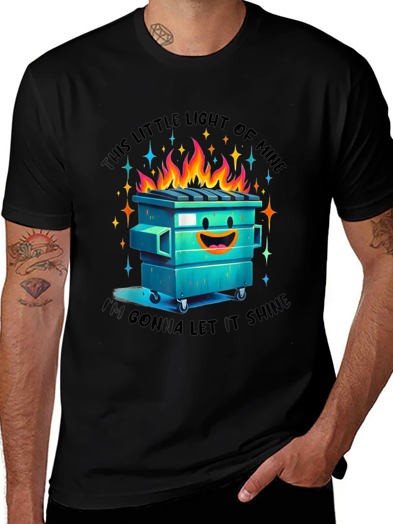 Variant 8 of Dumpster Fire T-Shirt: Let It Shine!