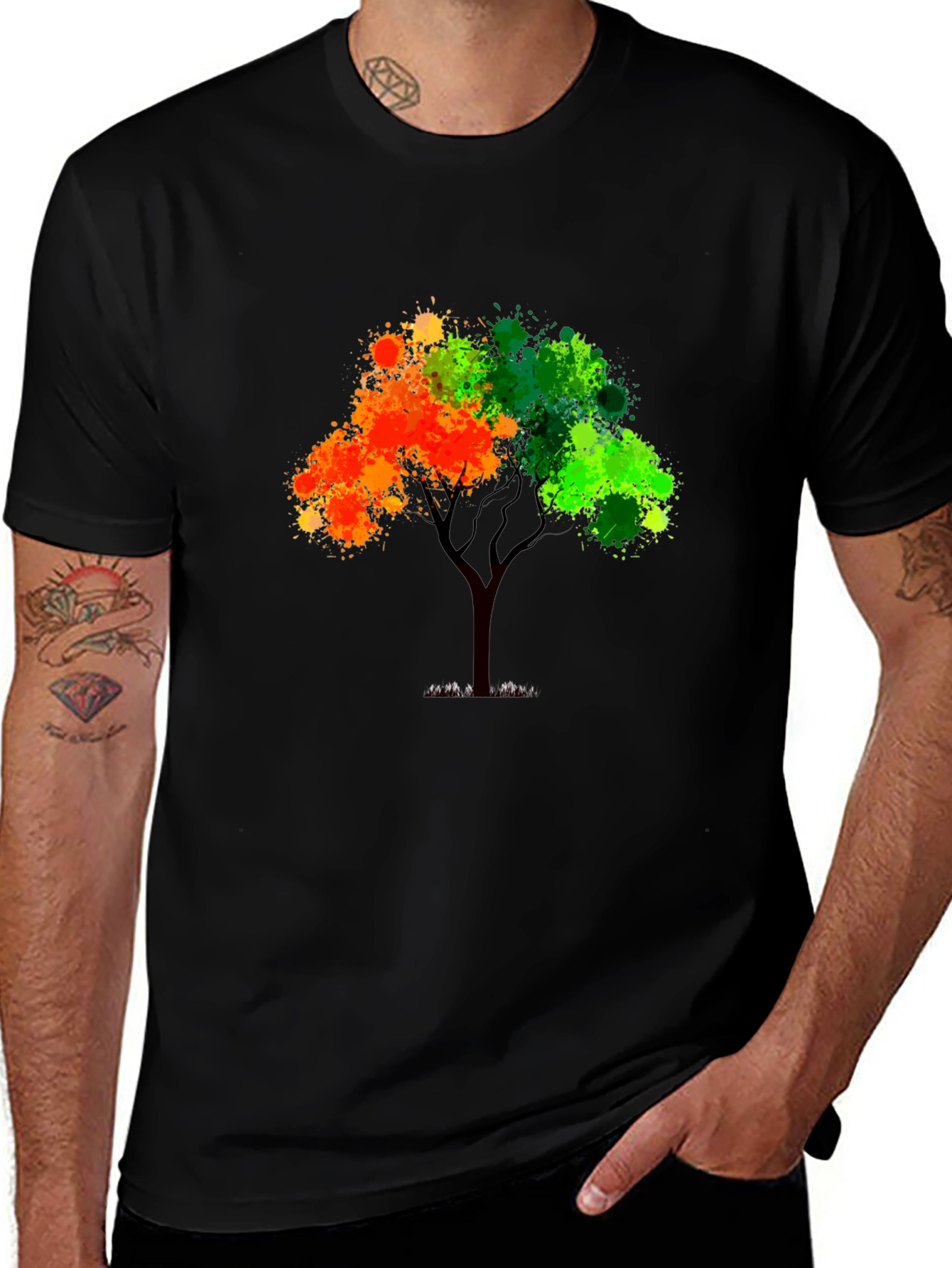 Variant 21 of Colorful Tree Graphic T-Shirt - Modern Art Tee