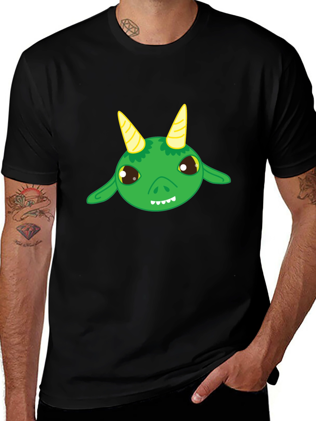 Variant 27 of Green Cartoon Monster Graphic T-Shirt