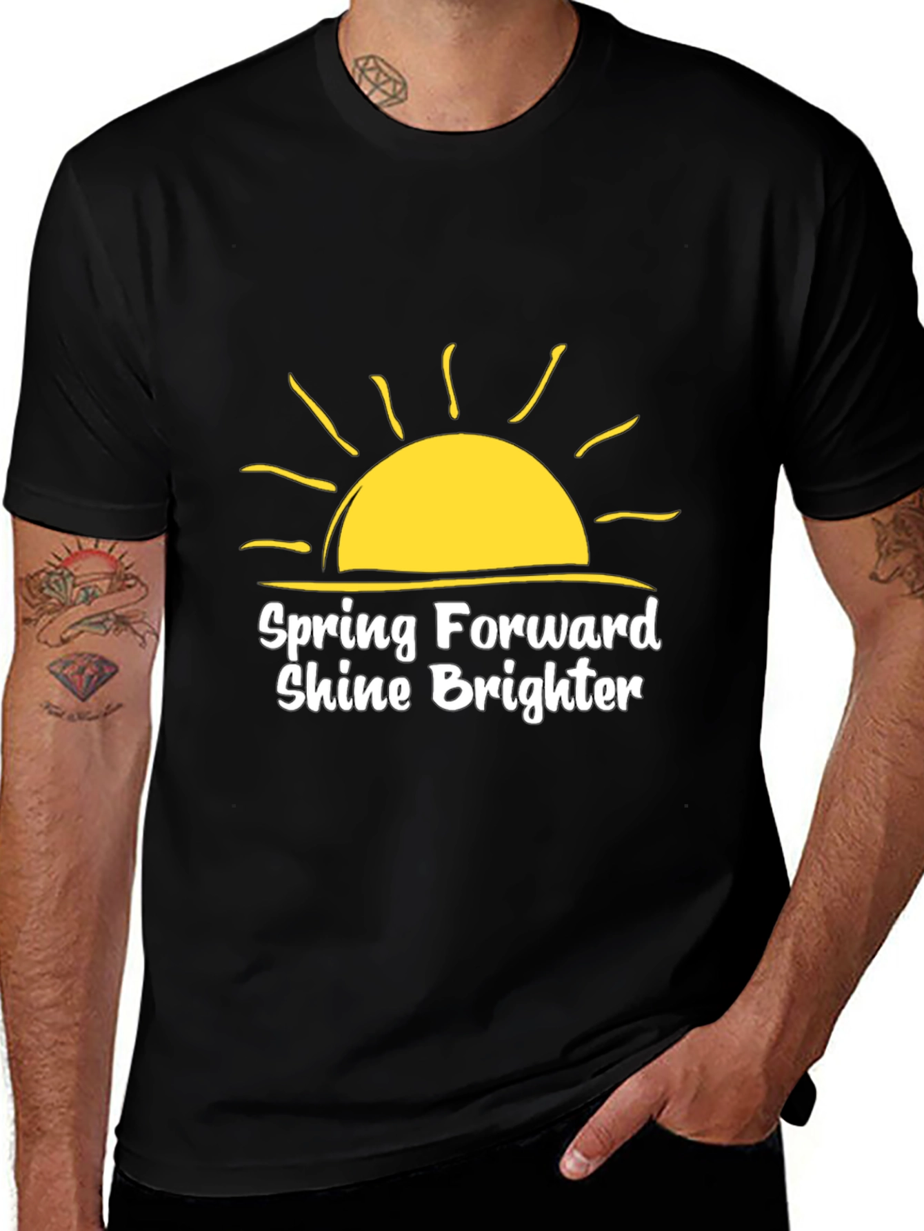 Variant 23 of Spring Forward Shine Brighter Black T-Shirt