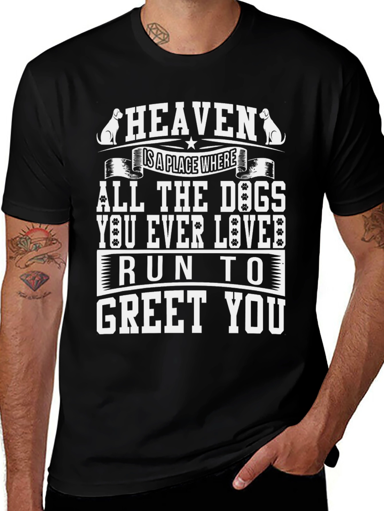 Variant 3 of Heaven All Dogs Run to Greet You T-Shirt