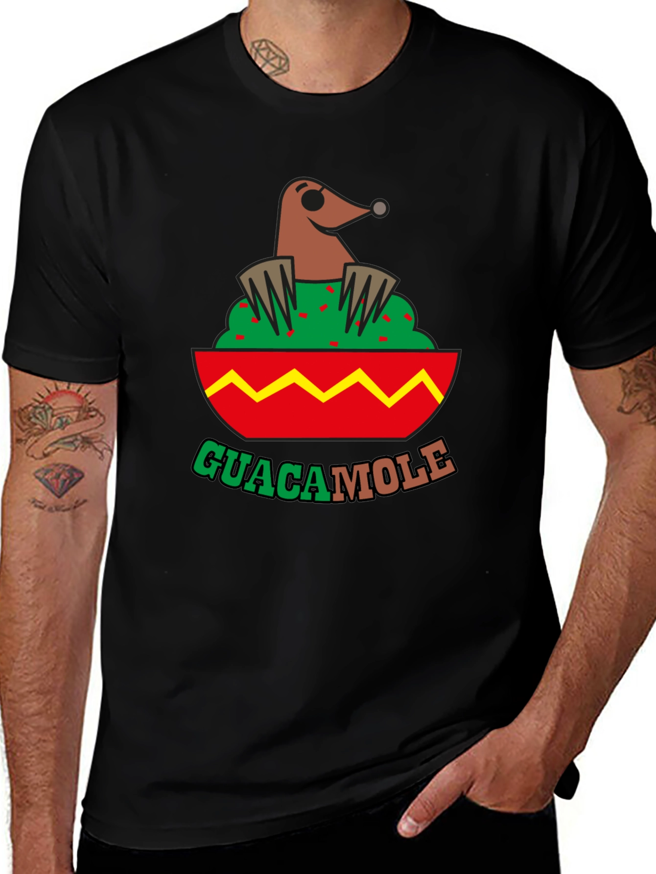 Variant 3 of Guacamole Mole T-Shirt - Novelty Food Pun Tee