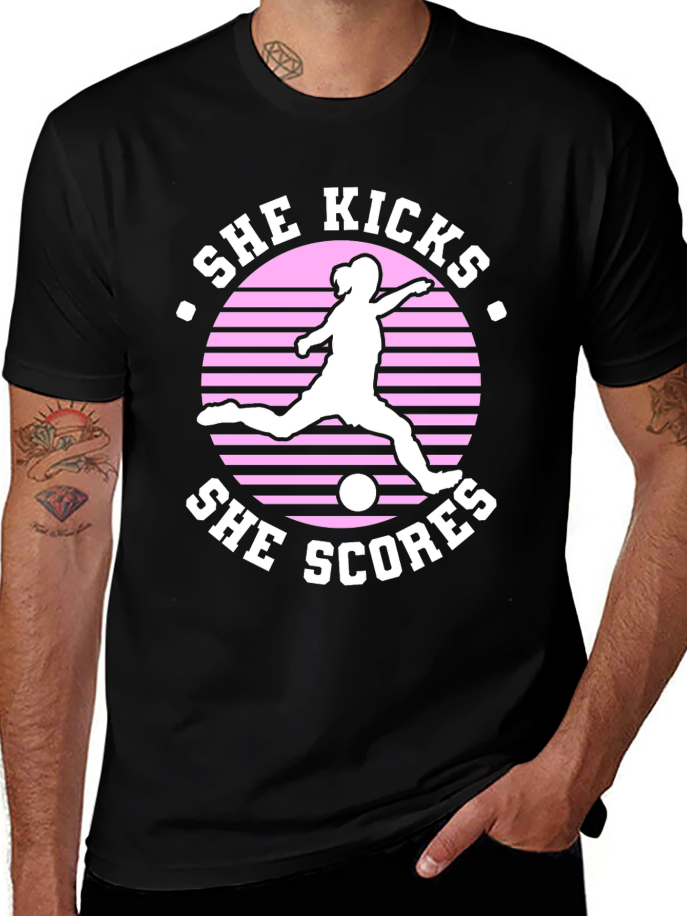 Variant 28 of She Kicks She Scores Graphic T-Shirt