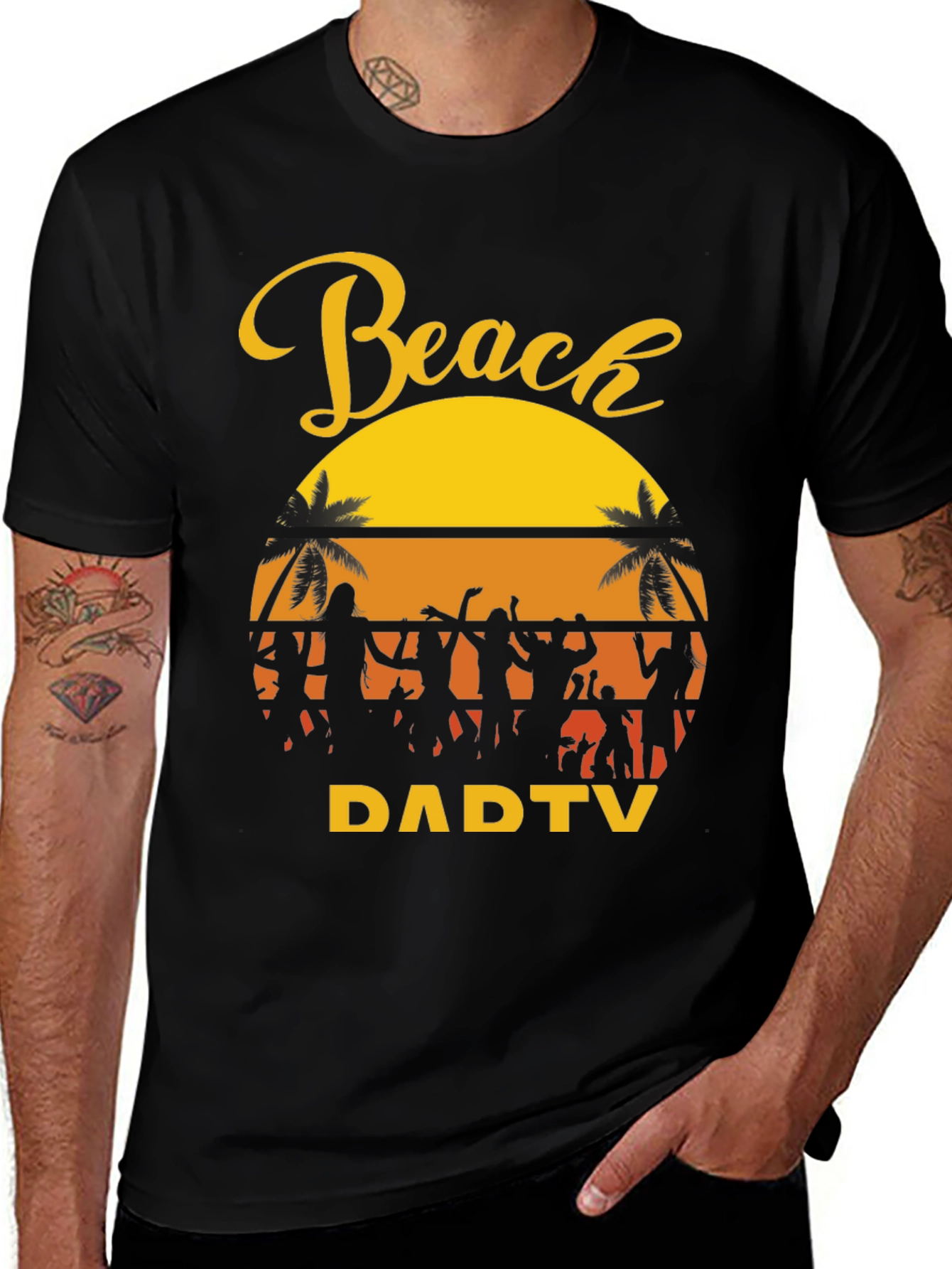 Variant 15 of Beach DADTV T-Shirt - Retro Sunset Design