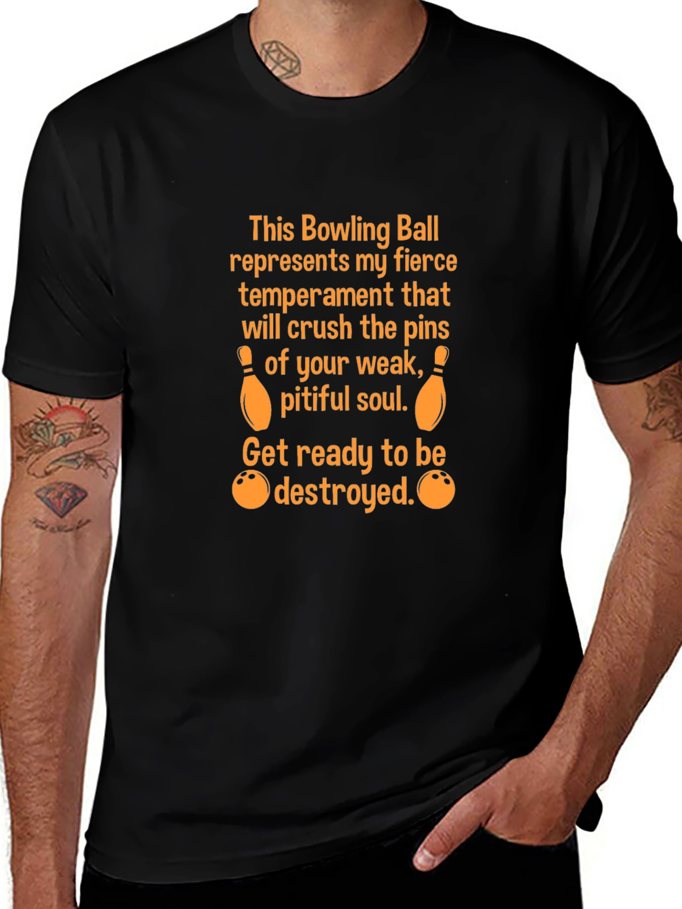 Variant 16 of Fierce Bowling Ball Temperament Graphic Tee
